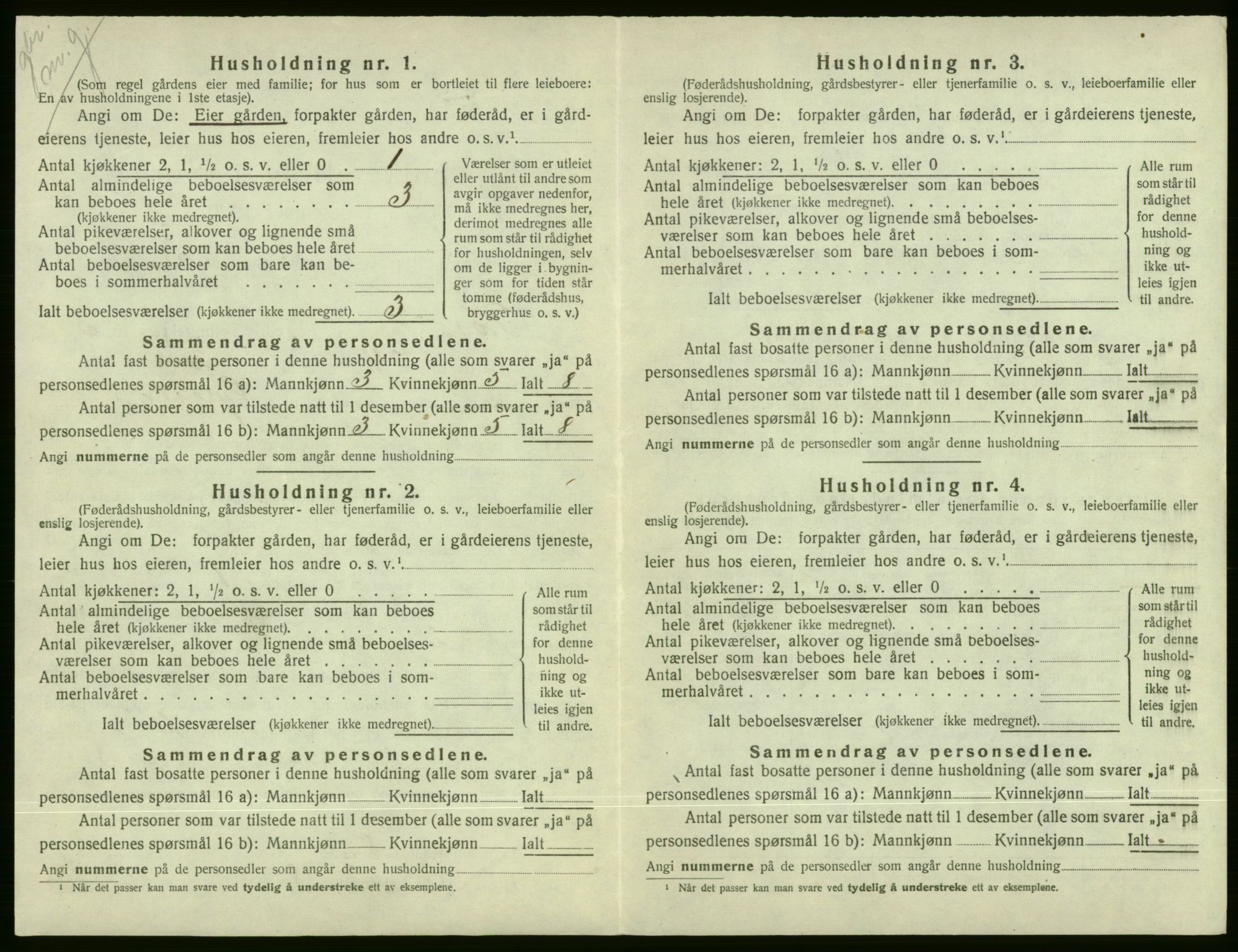 SAB, 1920 census for Voss, 1920, p. 312