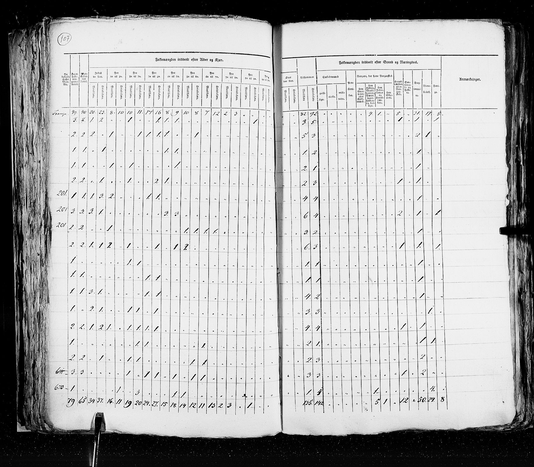 RA, Census 1825, vol. 20: Fredrikshald-Kragerø, 1825, p. 107