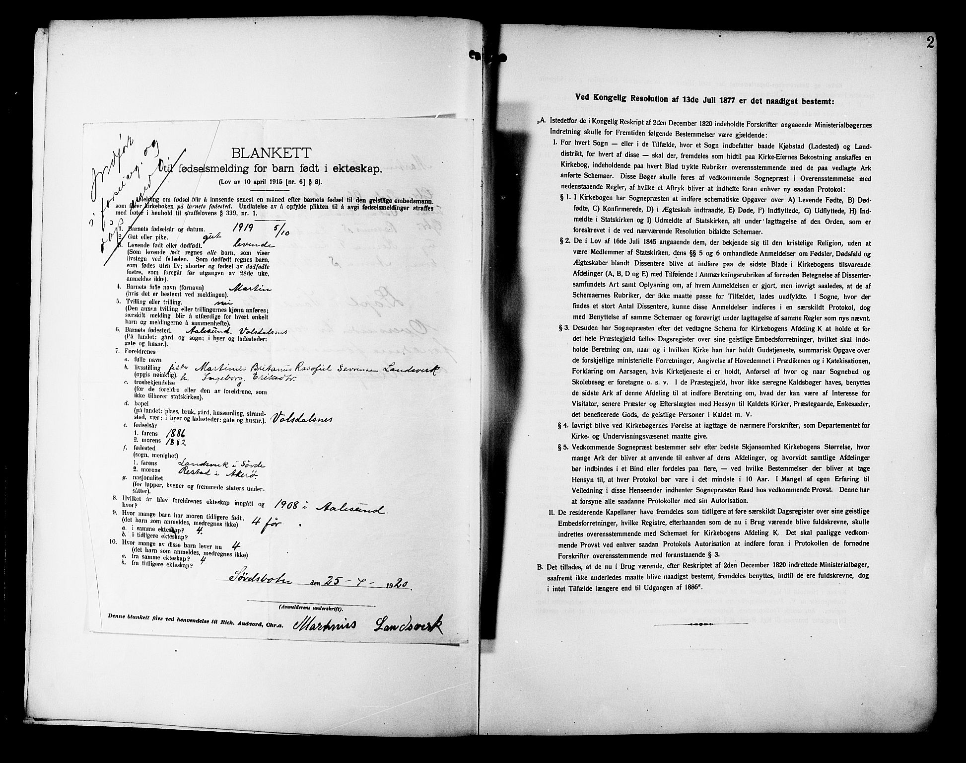 Ministerialprotokoller, klokkerbøker og fødselsregistre - Møre og Romsdal, SAT/A-1454/529/L0471: Parish register (copy) no. 529C08, 1909-1921, p. 2