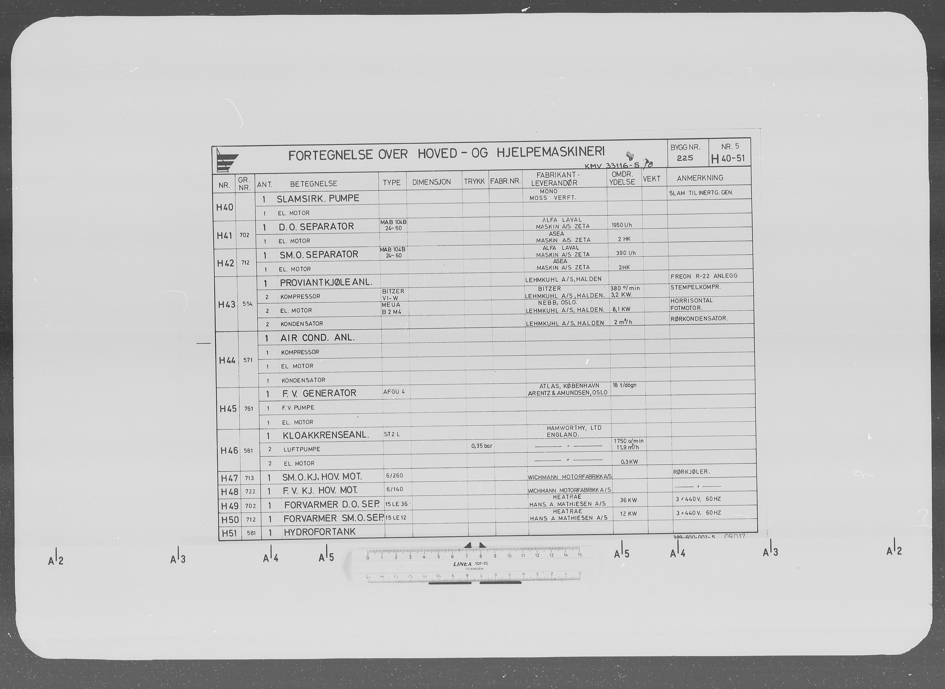 Kristiansand Mekaniske Verksted, AV/SAK-D/0612/G/Ga/L0008: 36 mm mikrofilmruller, reprofoto av skipstegninger, byggenr. 222-229, p. 8