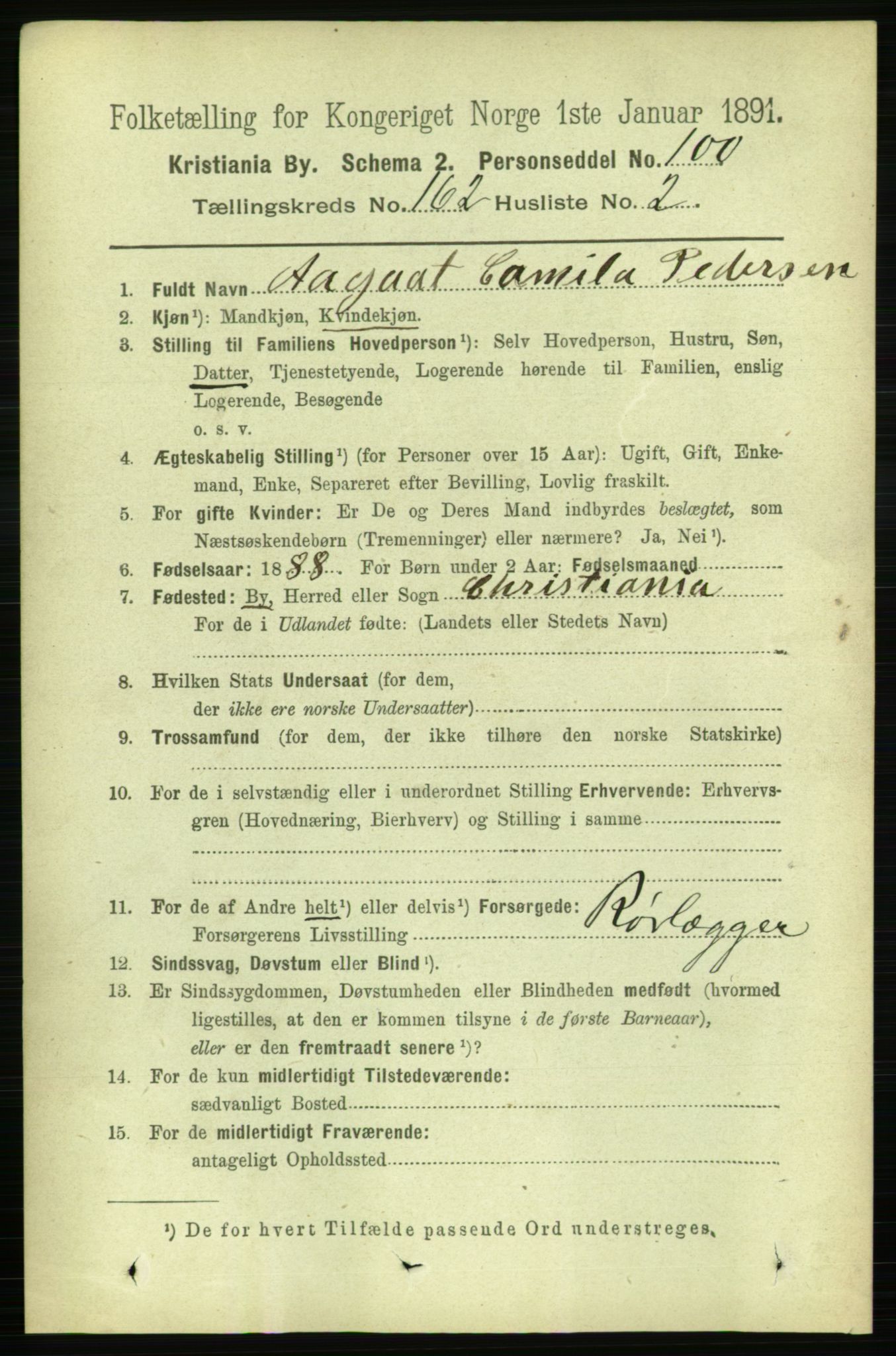 RA, 1891 census for 0301 Kristiania, 1891, p. 92758
