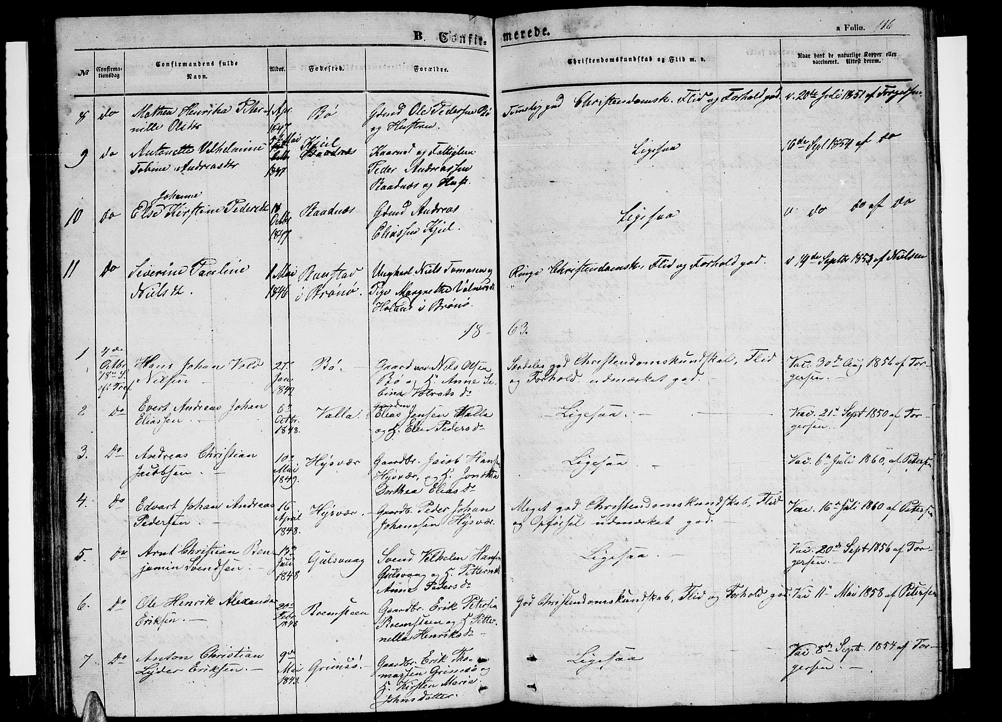 Ministerialprotokoller, klokkerbøker og fødselsregistre - Nordland, AV/SAT-A-1459/816/L0251: Parish register (copy) no. 816C01, 1852-1870, p. 116