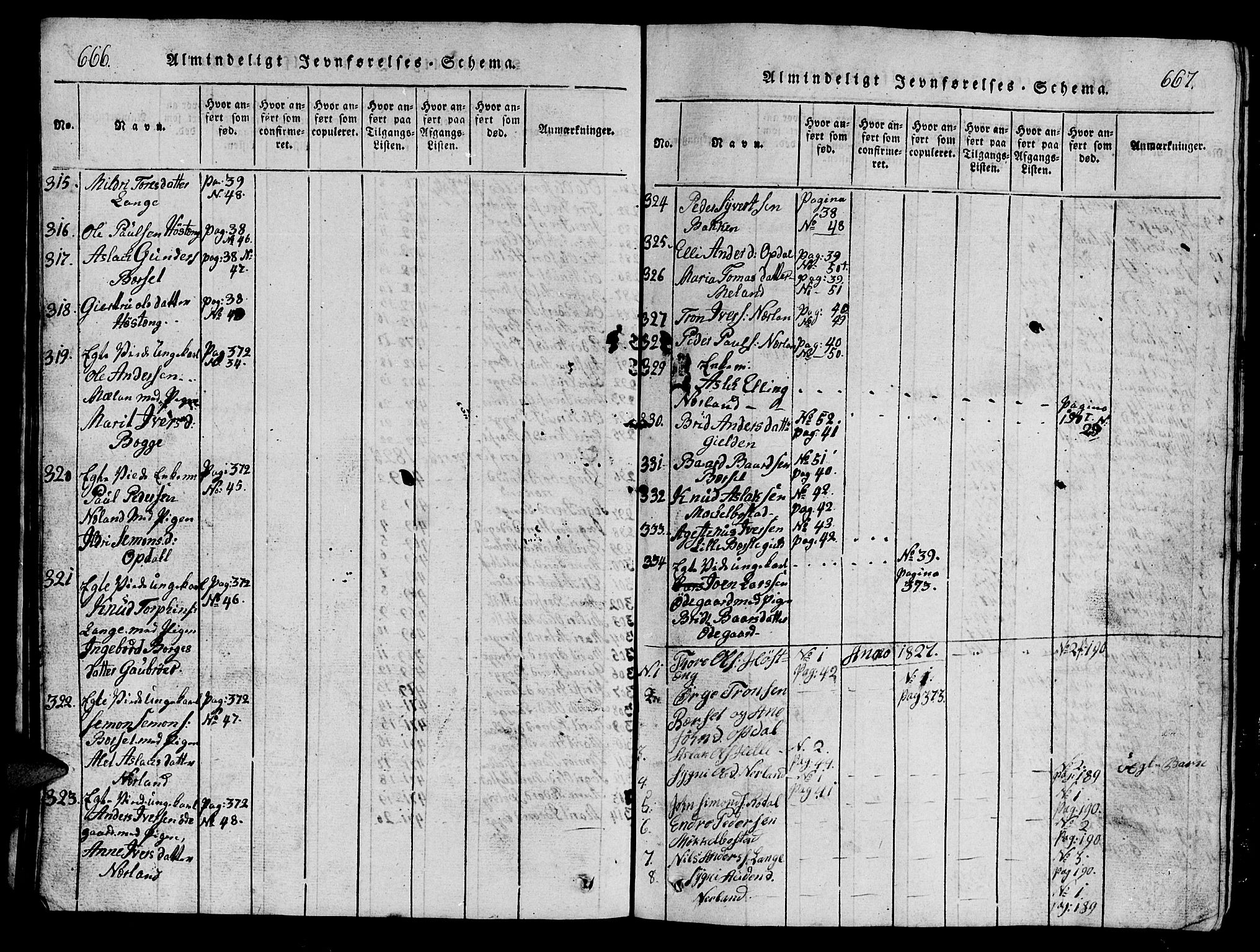 Ministerialprotokoller, klokkerbøker og fødselsregistre - Møre og Romsdal, SAT/A-1454/554/L0644: Parish register (copy) no. 554C01, 1818-1851, p. 666-667
