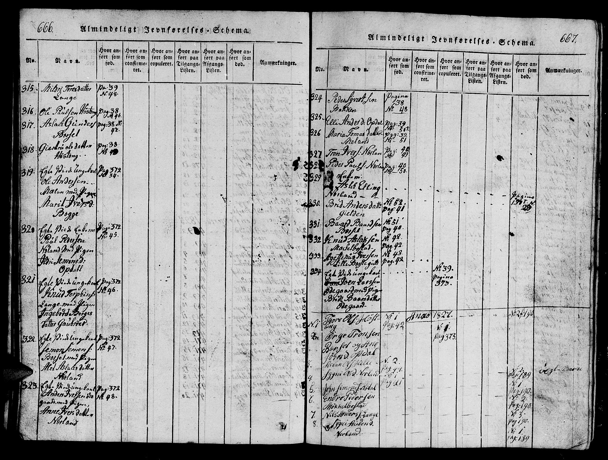 Ministerialprotokoller, klokkerbøker og fødselsregistre - Møre og Romsdal, AV/SAT-A-1454/554/L0644: Parish register (copy) no. 554C01, 1818-1851, p. 666-667