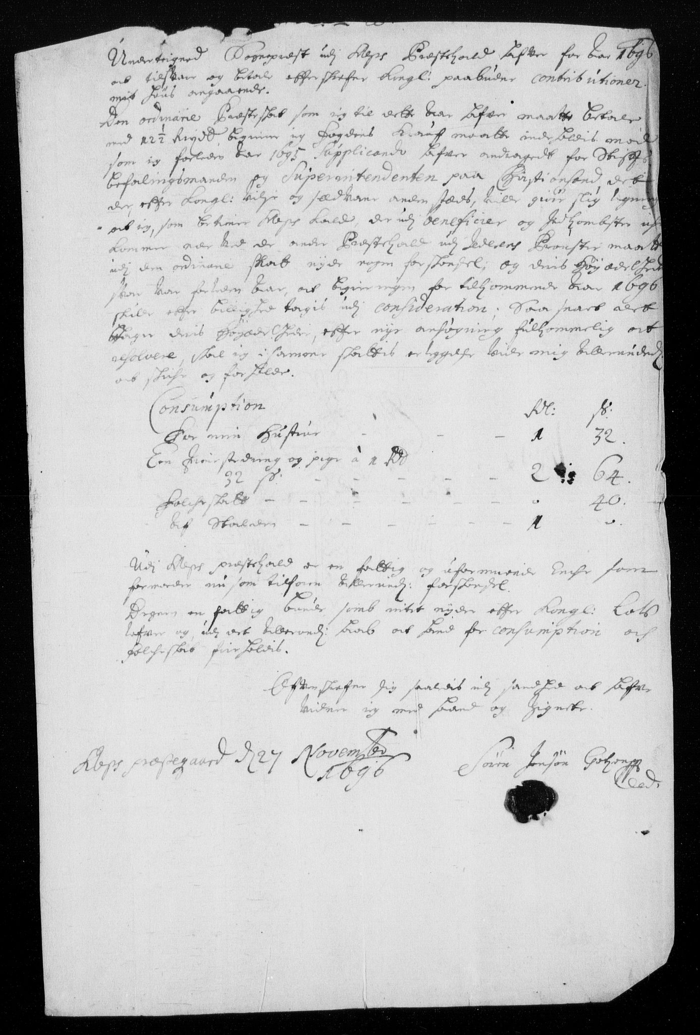 Rentekammeret inntil 1814, Reviderte regnskaper, Fogderegnskap, RA/EA-4092/R46/L2728: Fogderegnskap Jæren og Dalane, 1694-1696, p. 426