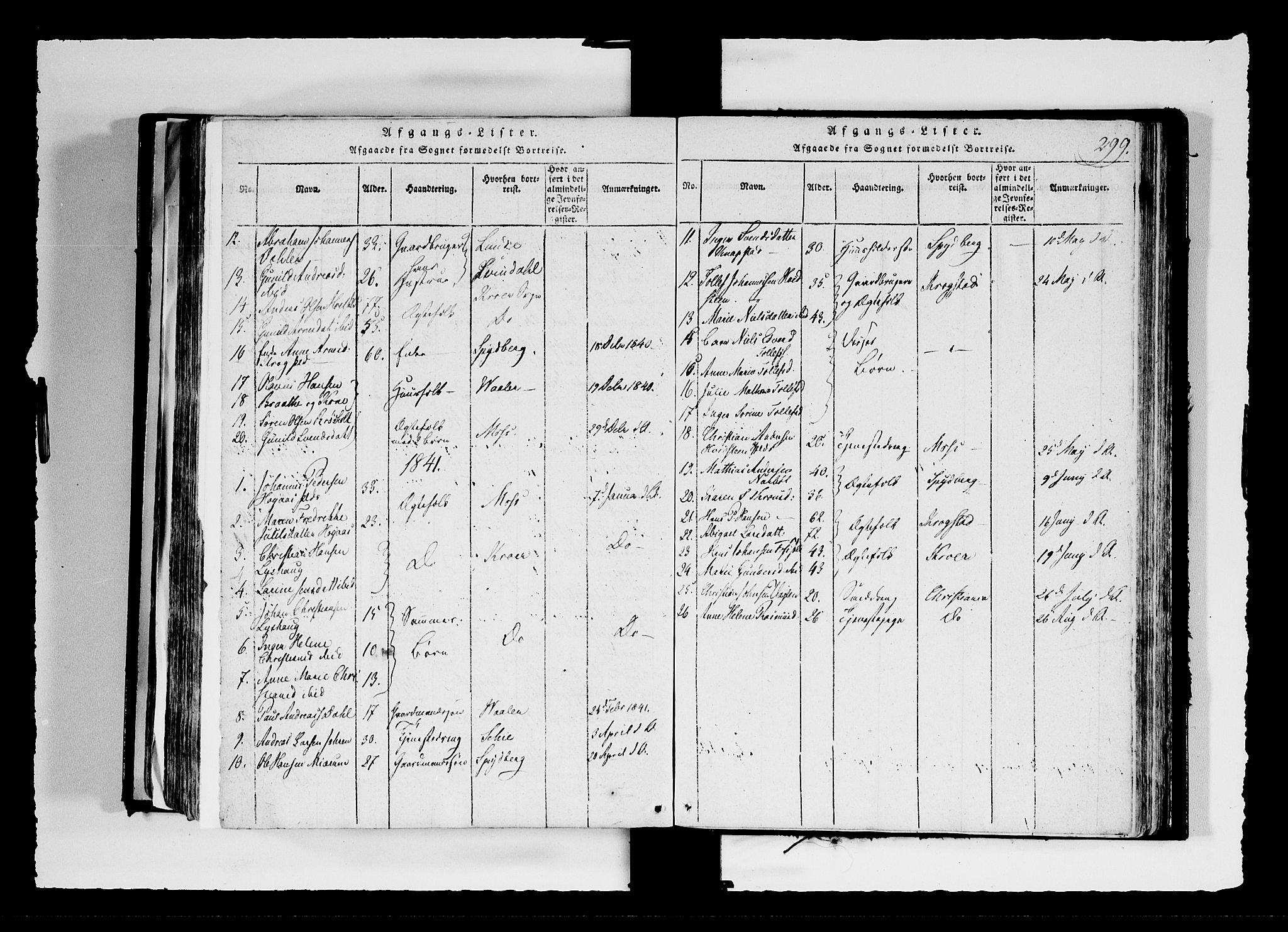 Hobøl prestekontor Kirkebøker, AV/SAO-A-2002/F/Fa/L0002: Parish register (official) no. I 2, 1814-1841, p. 299