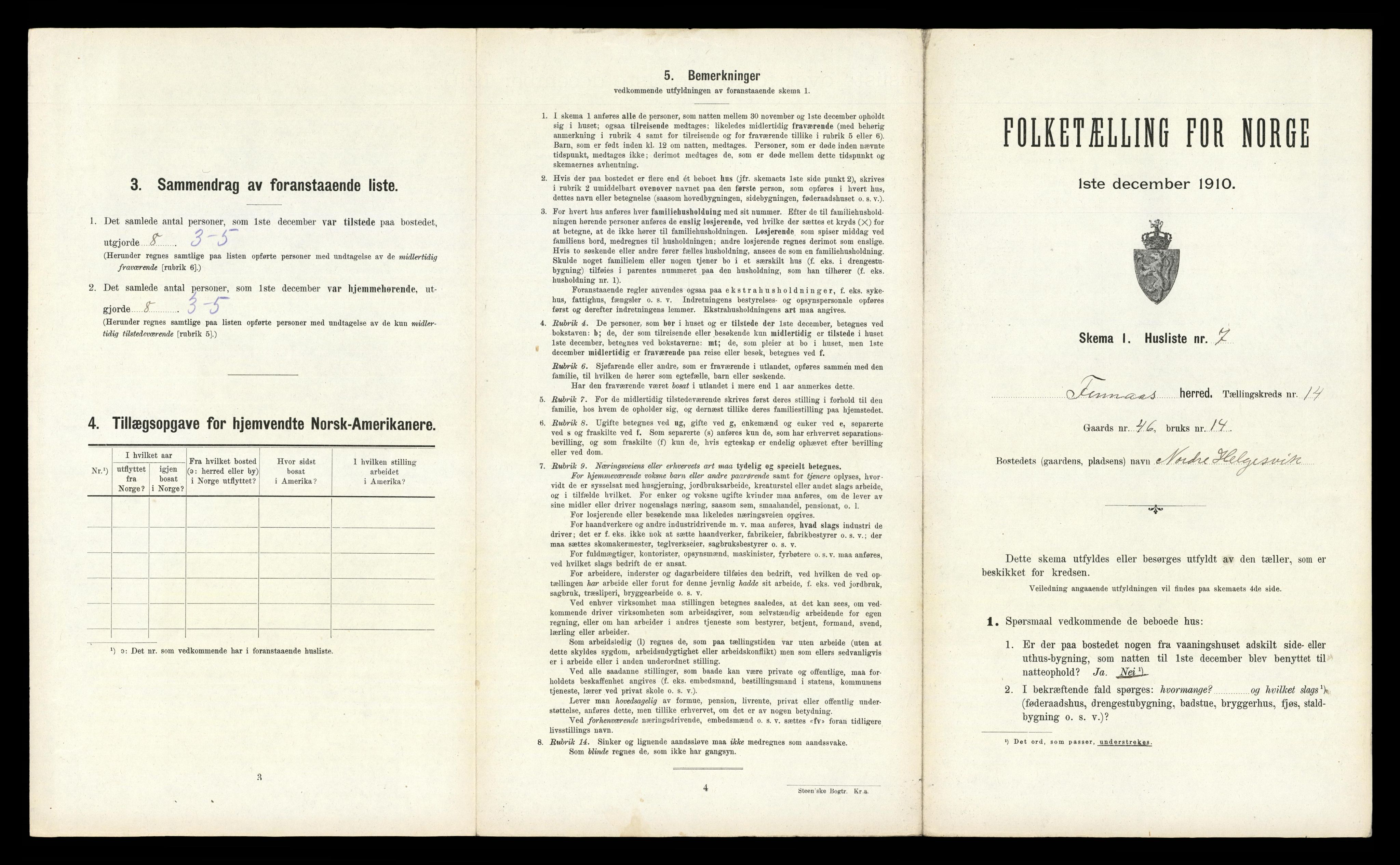 RA, 1910 census for Finnås, 1910, p. 1700