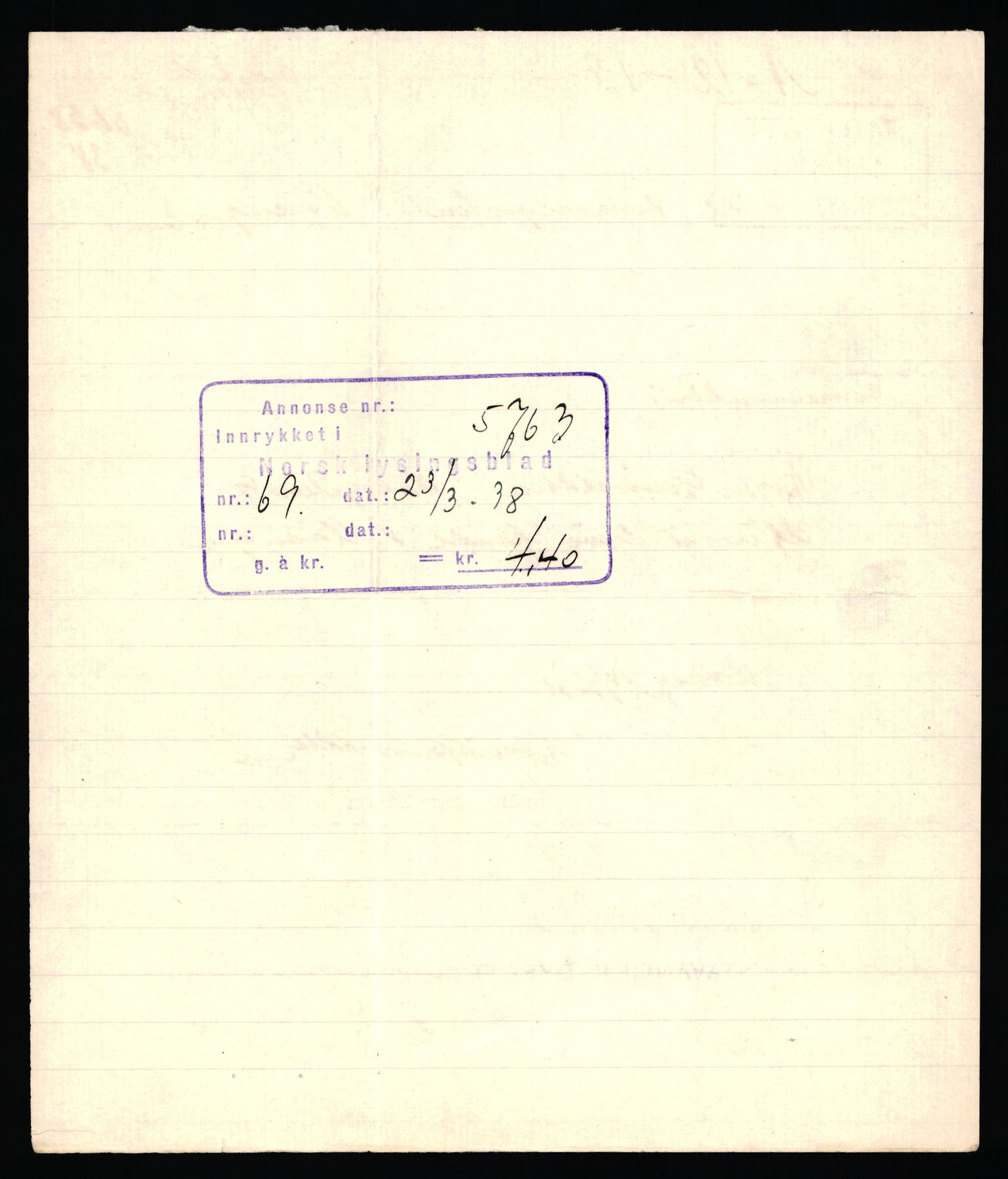 Stavanger byfogd, SAST/A-101408/002/J/Jd/Jde/L0003: Registreringsmeldinger og bilag. Enkeltmannsforetak, 751-1000, 1928-1976, p. 73