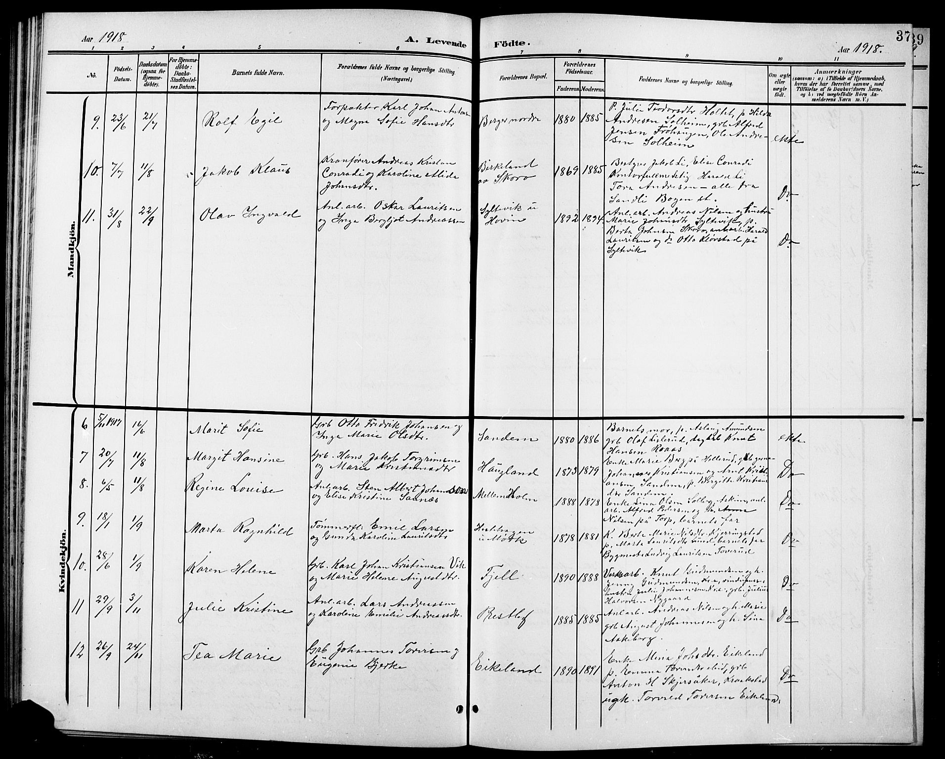 Spydeberg prestekontor Kirkebøker, SAO/A-10924/G/Gb/L0001: Parish register (copy) no. II 1, 1901-1924, p. 37