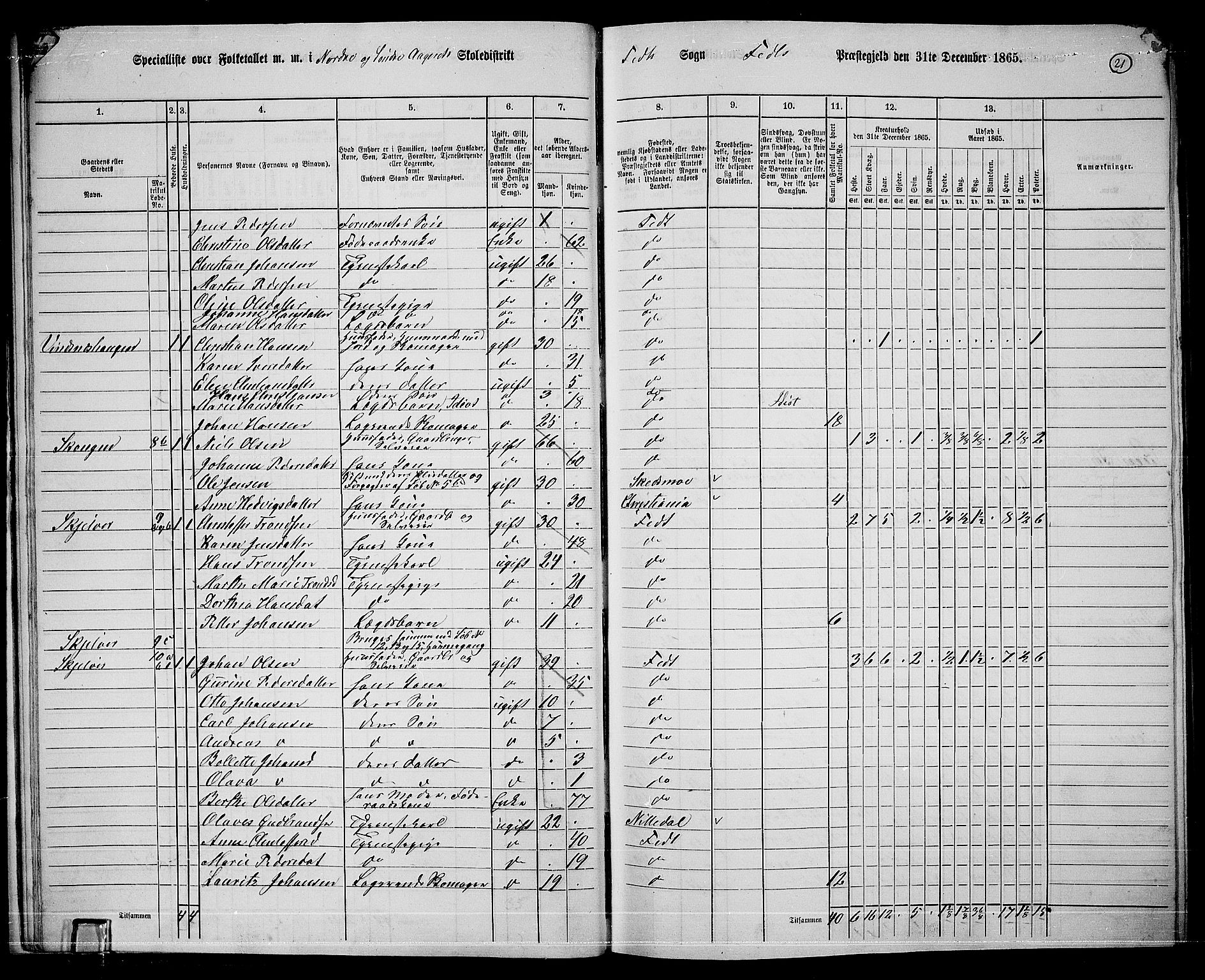 RA, 1865 census for Fet, 1865, p. 18