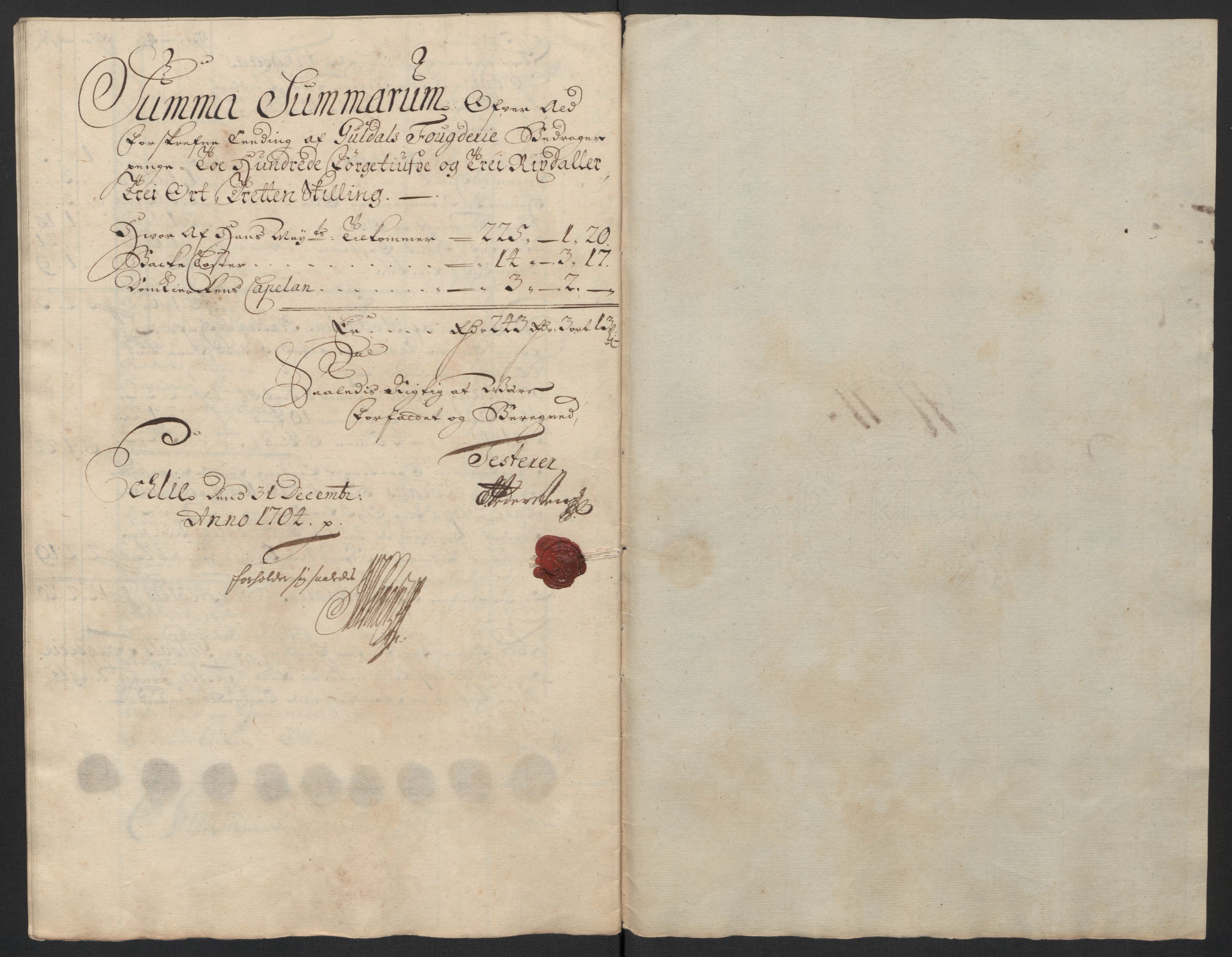 Rentekammeret inntil 1814, Reviderte regnskaper, Fogderegnskap, AV/RA-EA-4092/R60/L3954: Fogderegnskap Orkdal og Gauldal, 1704, p. 387