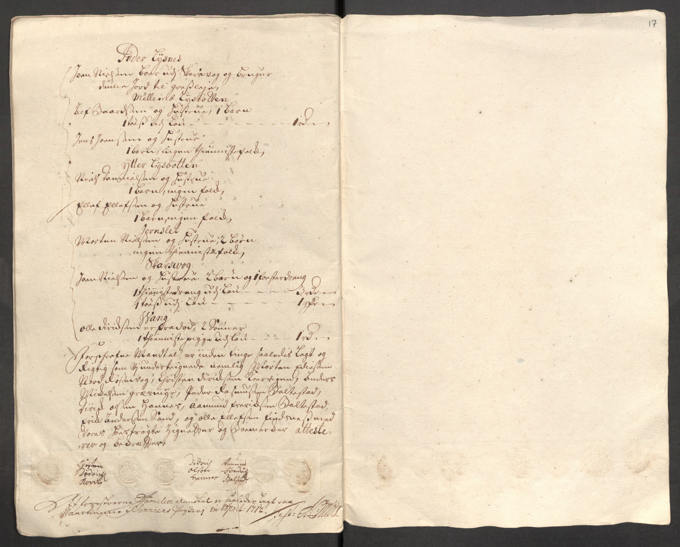 Rentekammeret inntil 1814, Reviderte regnskaper, Fogderegnskap, AV/RA-EA-4092/R68/L4758: Fogderegnskap Senja og Troms, 1711-1712, p. 215