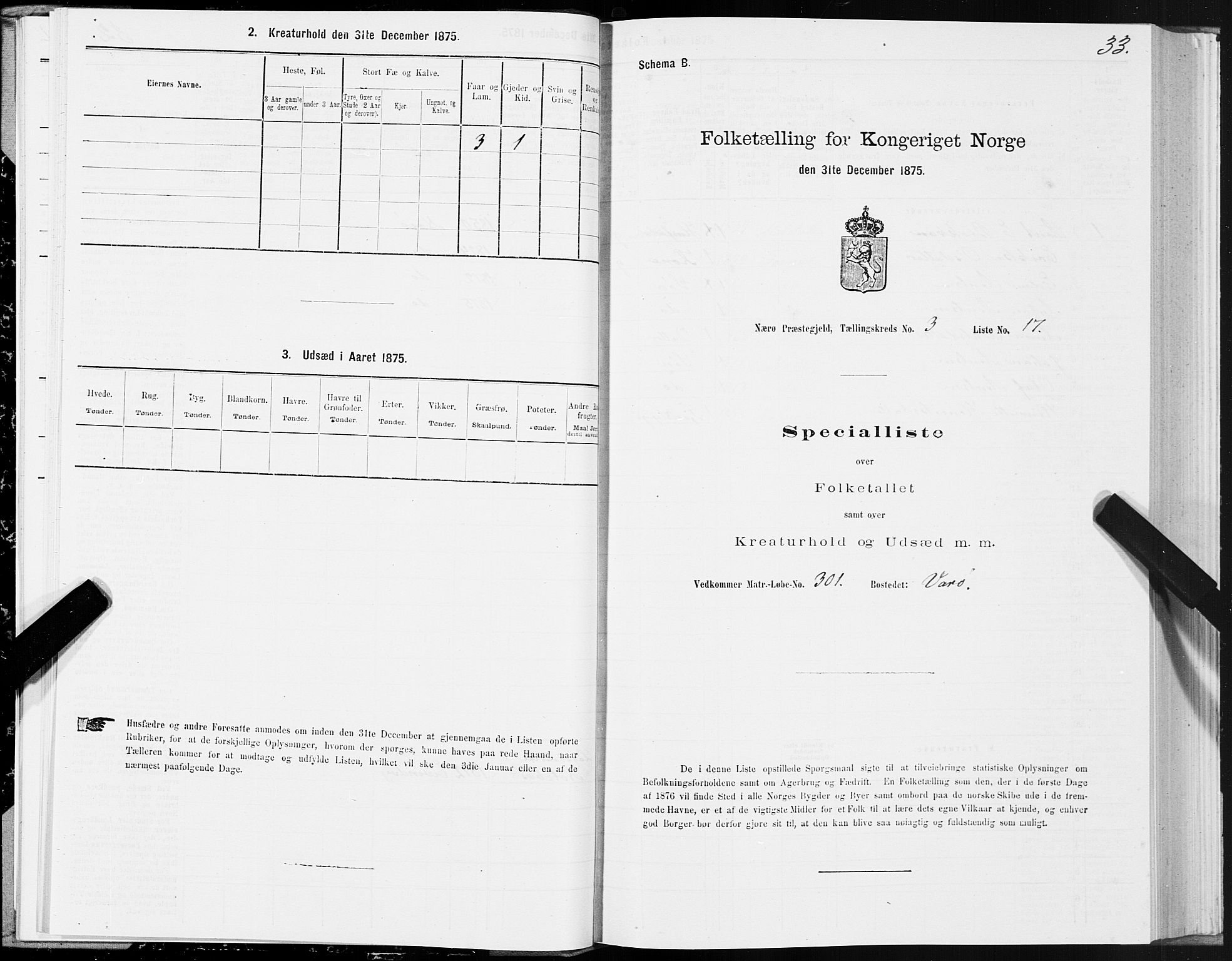 SAT, 1875 census for 1751P Nærøy, 1875, p. 2033