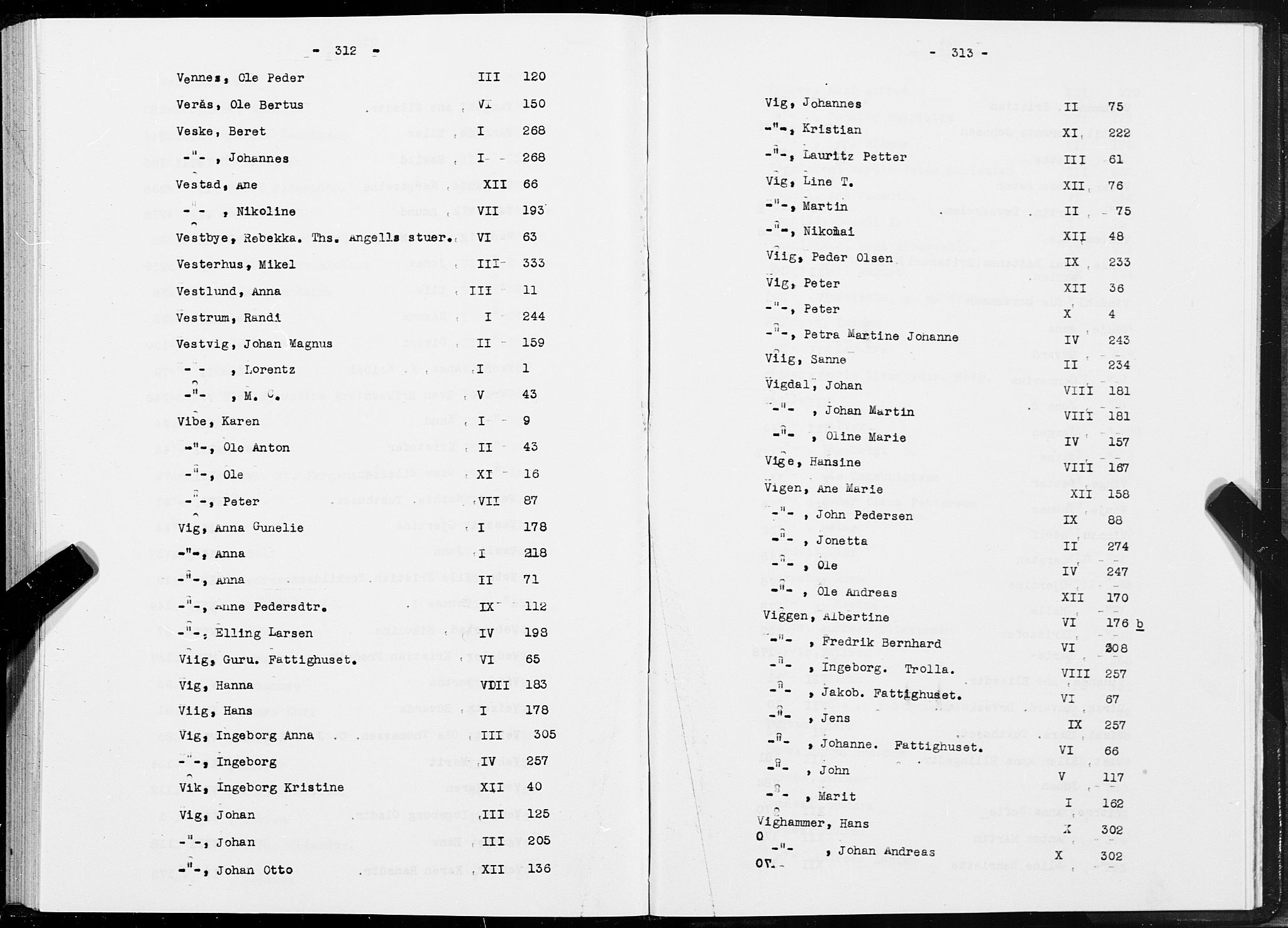 SAT, 1875 census for 1601 Trondheim, 1875, p. 312-313