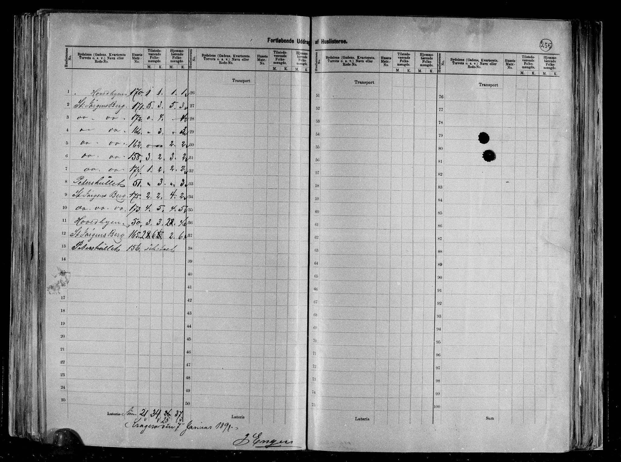 RA, 1891 census for 0801 Kragerø, 1891, p. 40