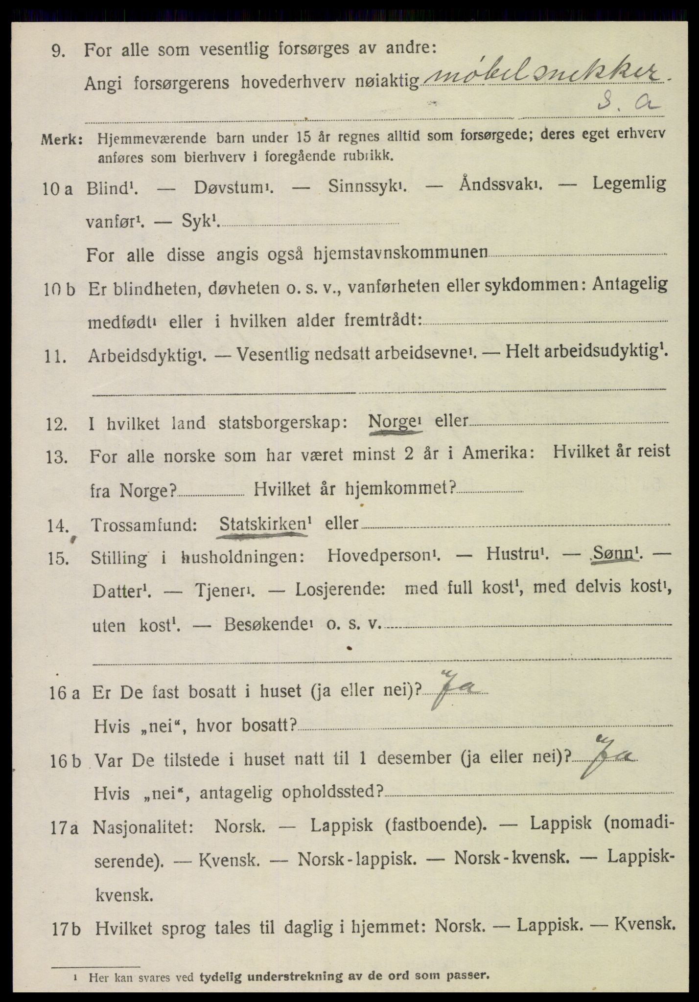 SAT, 1920 census for Vefsn, 1920, p. 11686