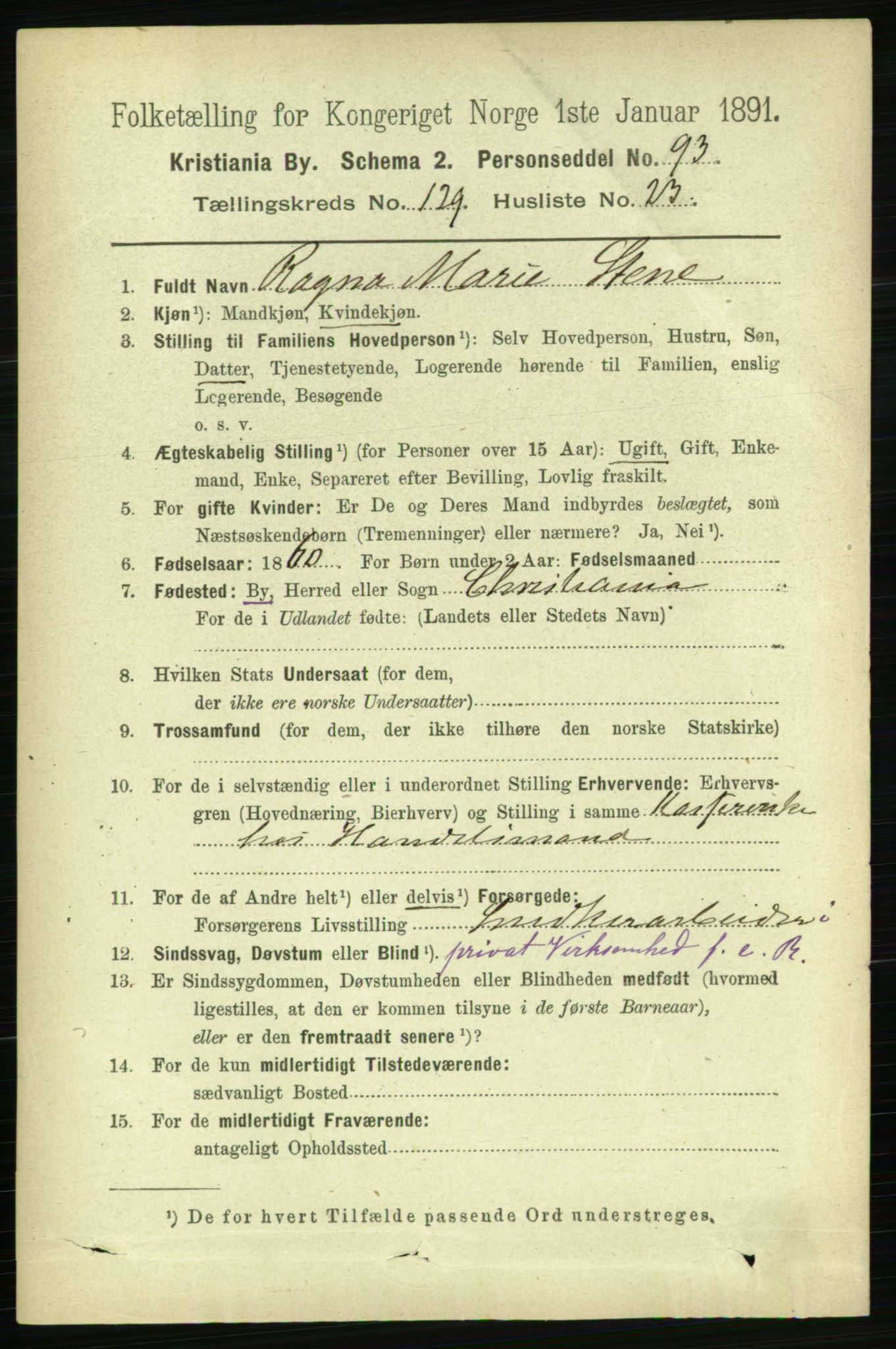 RA, 1891 census for 0301 Kristiania, 1891, p. 69987