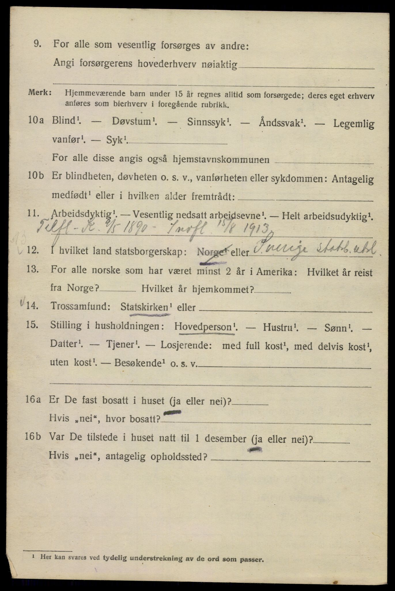 SAO, 1920 census for Kristiania, 1920, p. 152014