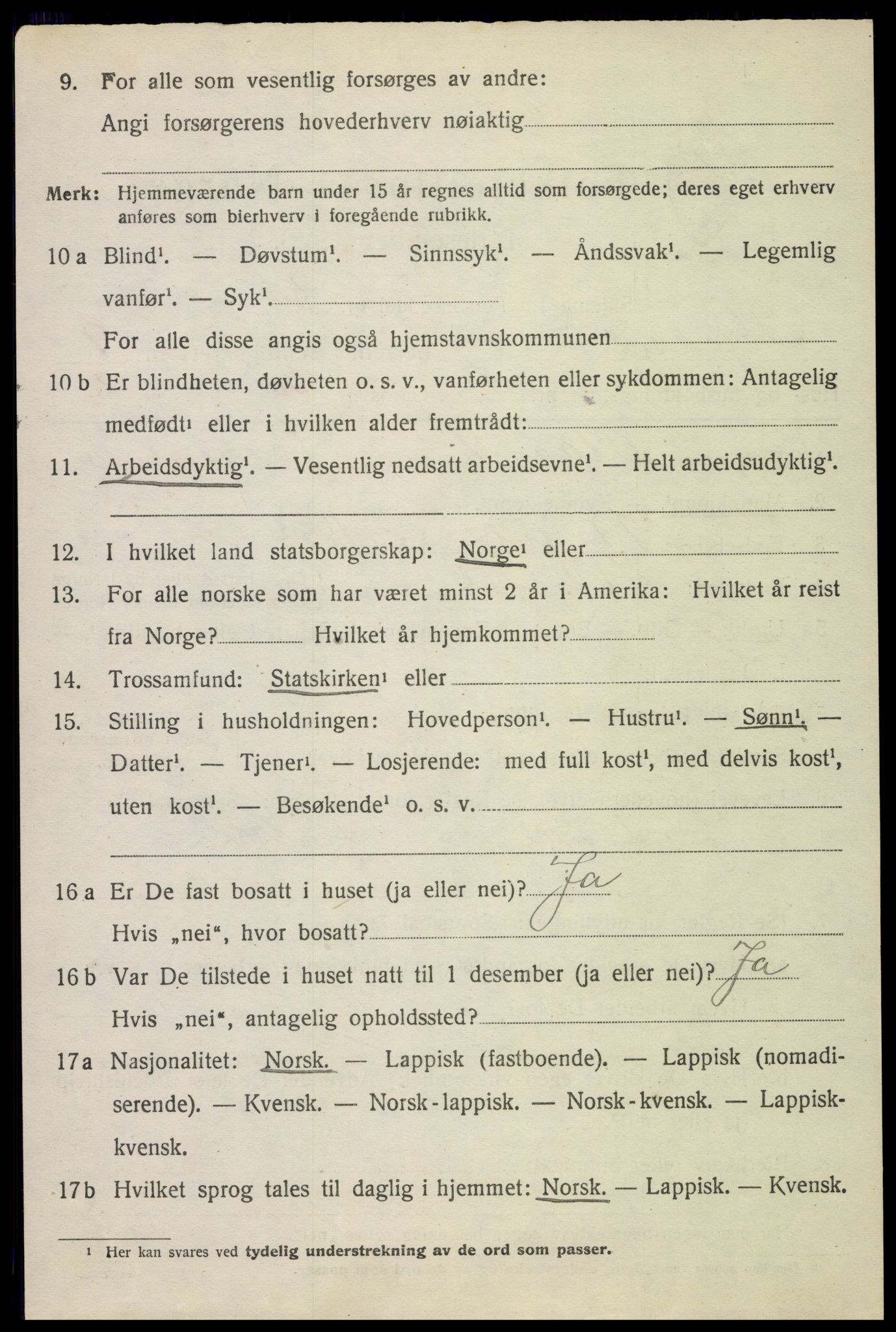 SAT, 1920 census for Hadsel, 1920, p. 7669