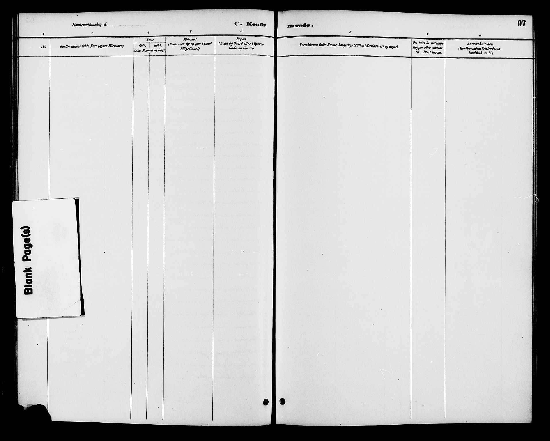 Gjerstad sokneprestkontor, AV/SAK-1111-0014/F/Fa/Faa/L0009: Parish register (official) no. A 9, 1885-1890, p. 97