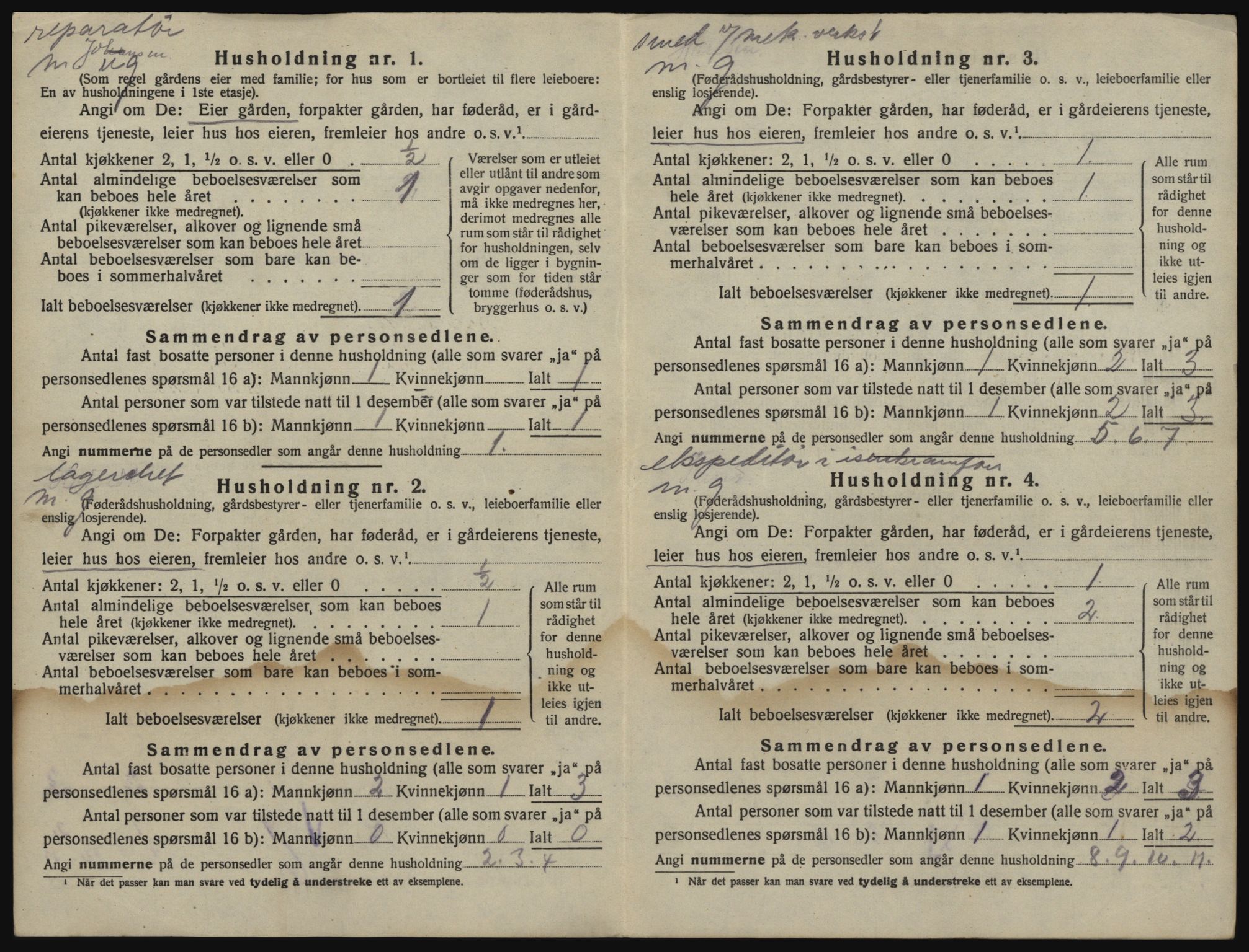 SAO, 1920 census for Bærum, 1920, p. 5087