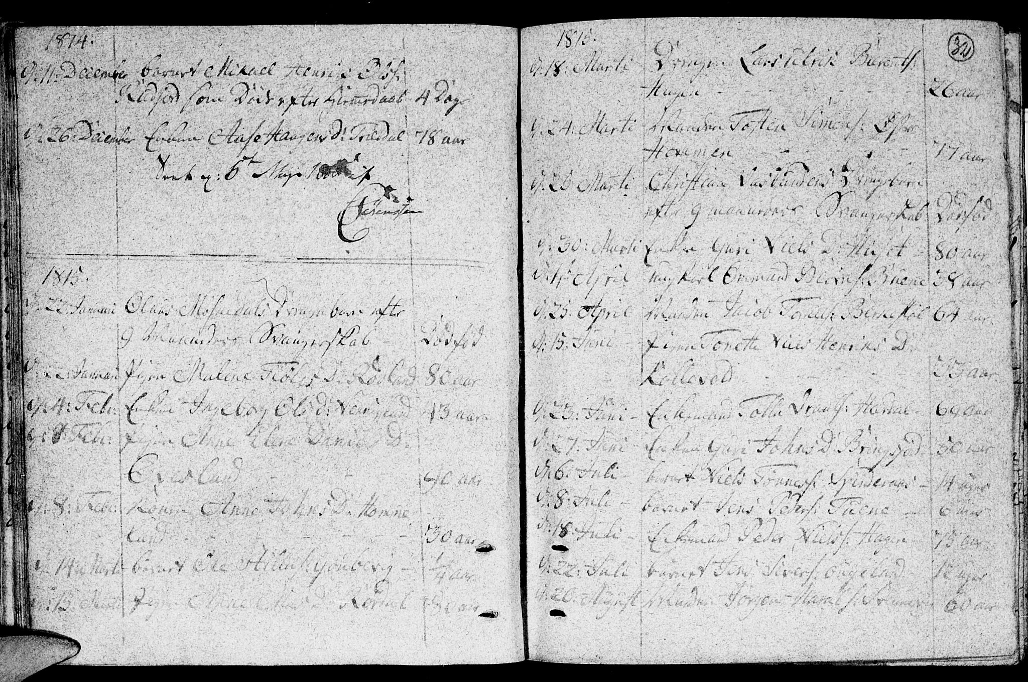 Lyngdal sokneprestkontor, SAK/1111-0029/F/Fa/Fac/L0005: Parish register (official) no. A 5, 1804-1815, p. 32