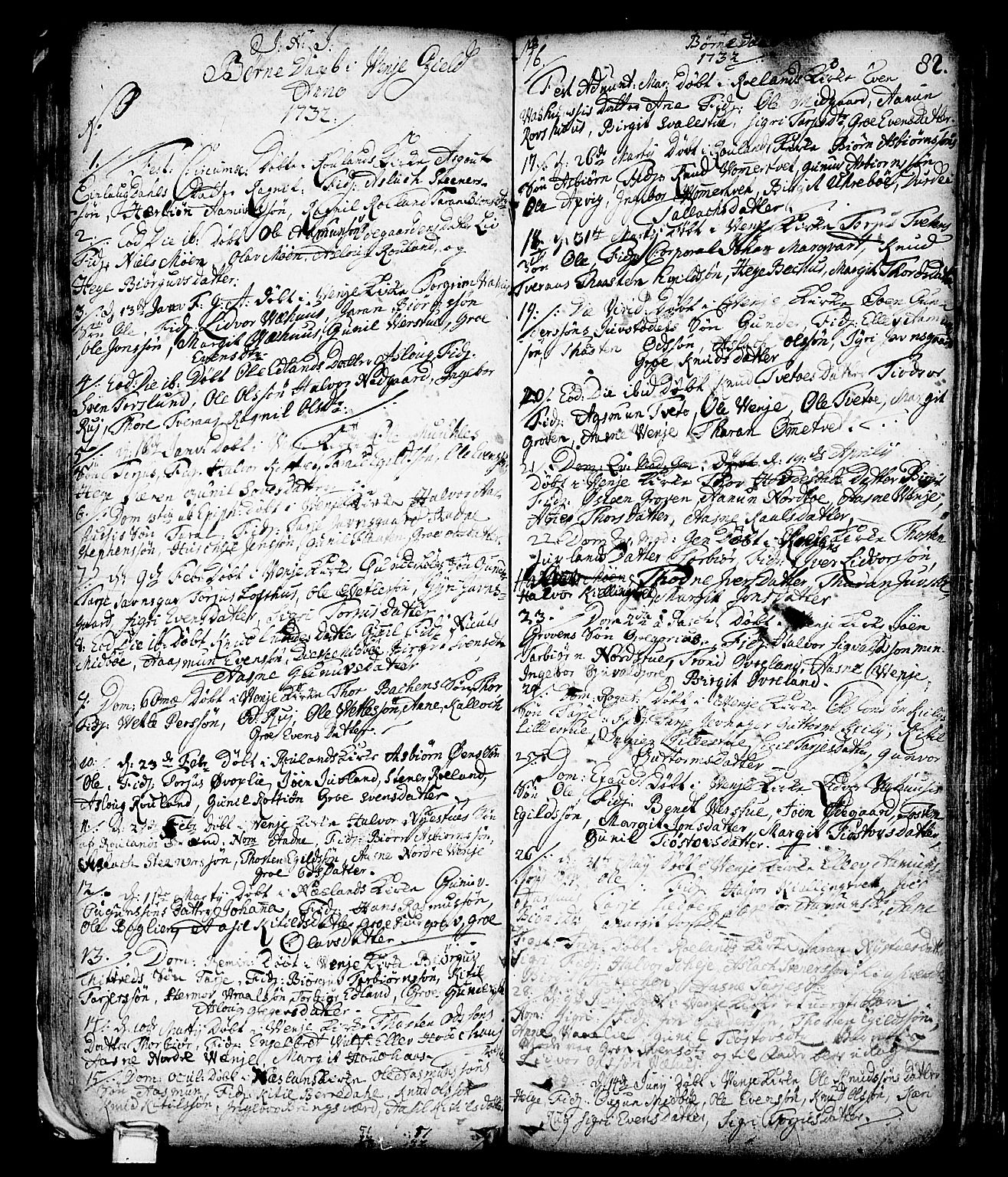 Vinje kirkebøker, SAKO/A-312/F/Fa/L0001: Parish register (official) no. I 1, 1717-1766, p. 82