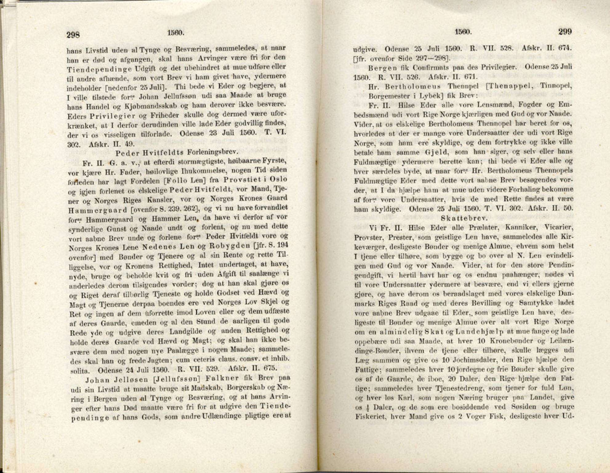 Publikasjoner utgitt av Det Norske Historiske Kildeskriftfond, PUBL/-/-/-: Norske Rigs-Registranter, bind 1, 1523-1571, p. 298-299