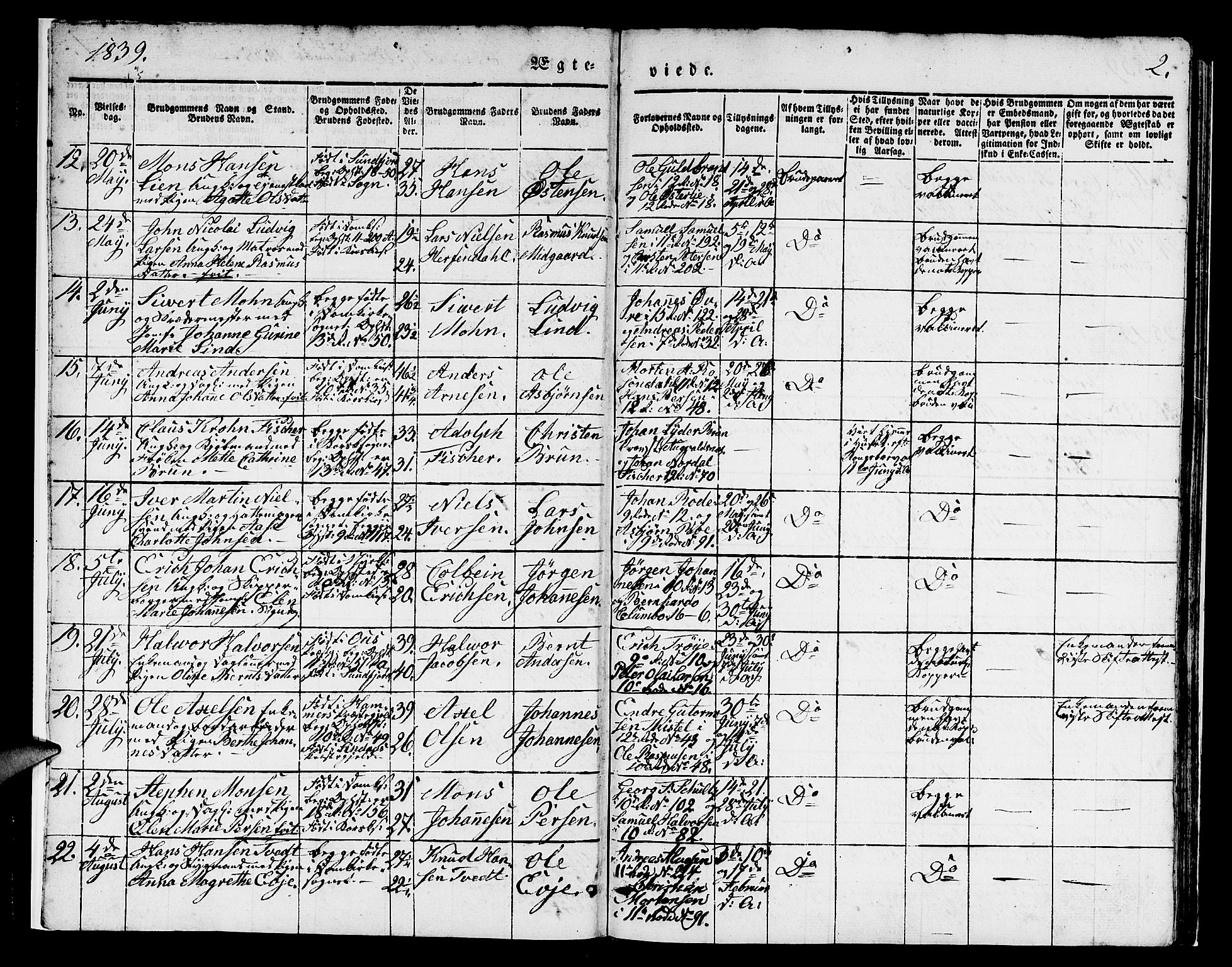 Domkirken sokneprestembete, SAB/A-74801/H/Hab/L0029: Parish register (copy) no. D 1, 1839-1857