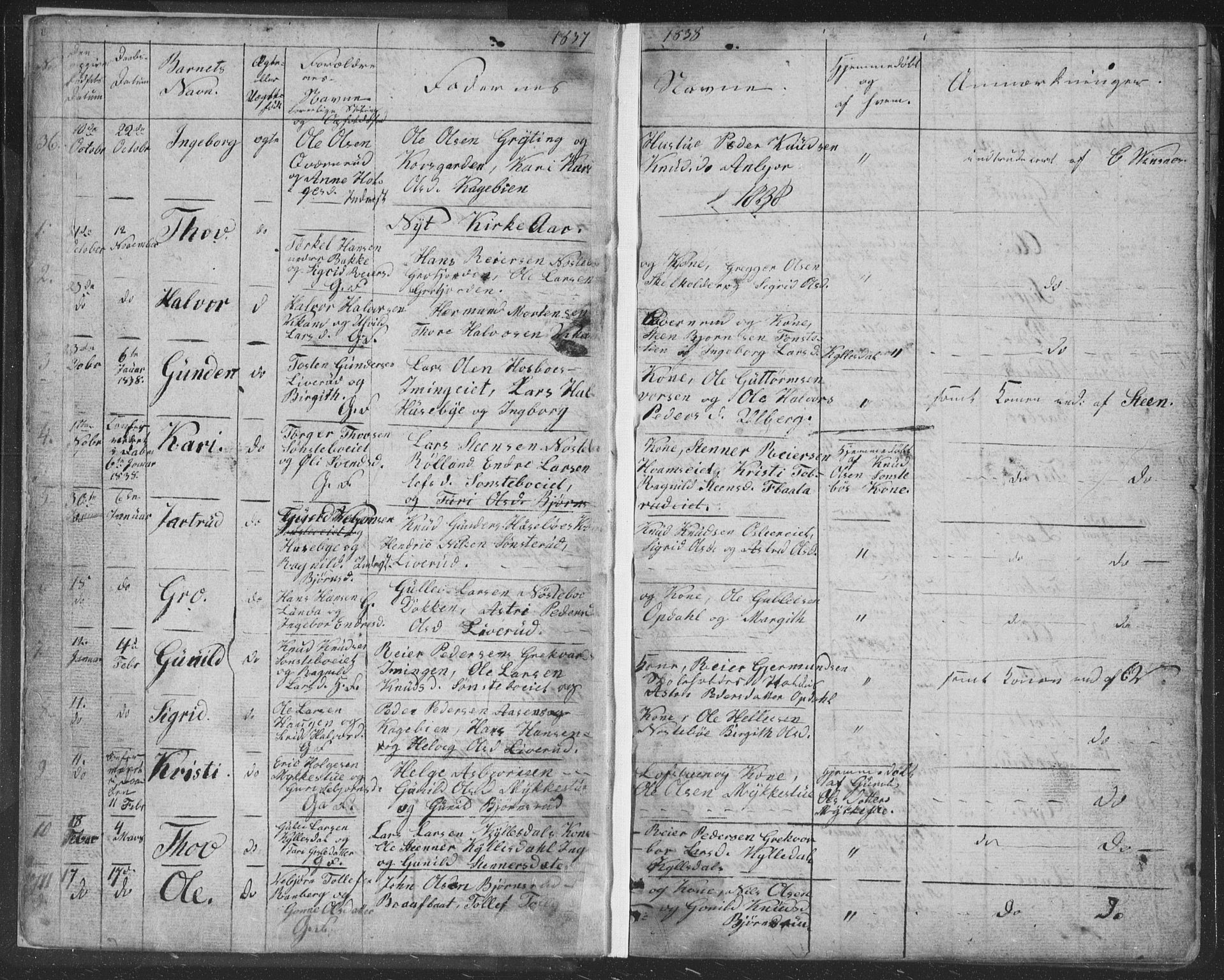 Nore kirkebøker, SAKO/A-238/F/Fc/L0002: Parish register (official) no. III 2, 1836-1861, p. 6