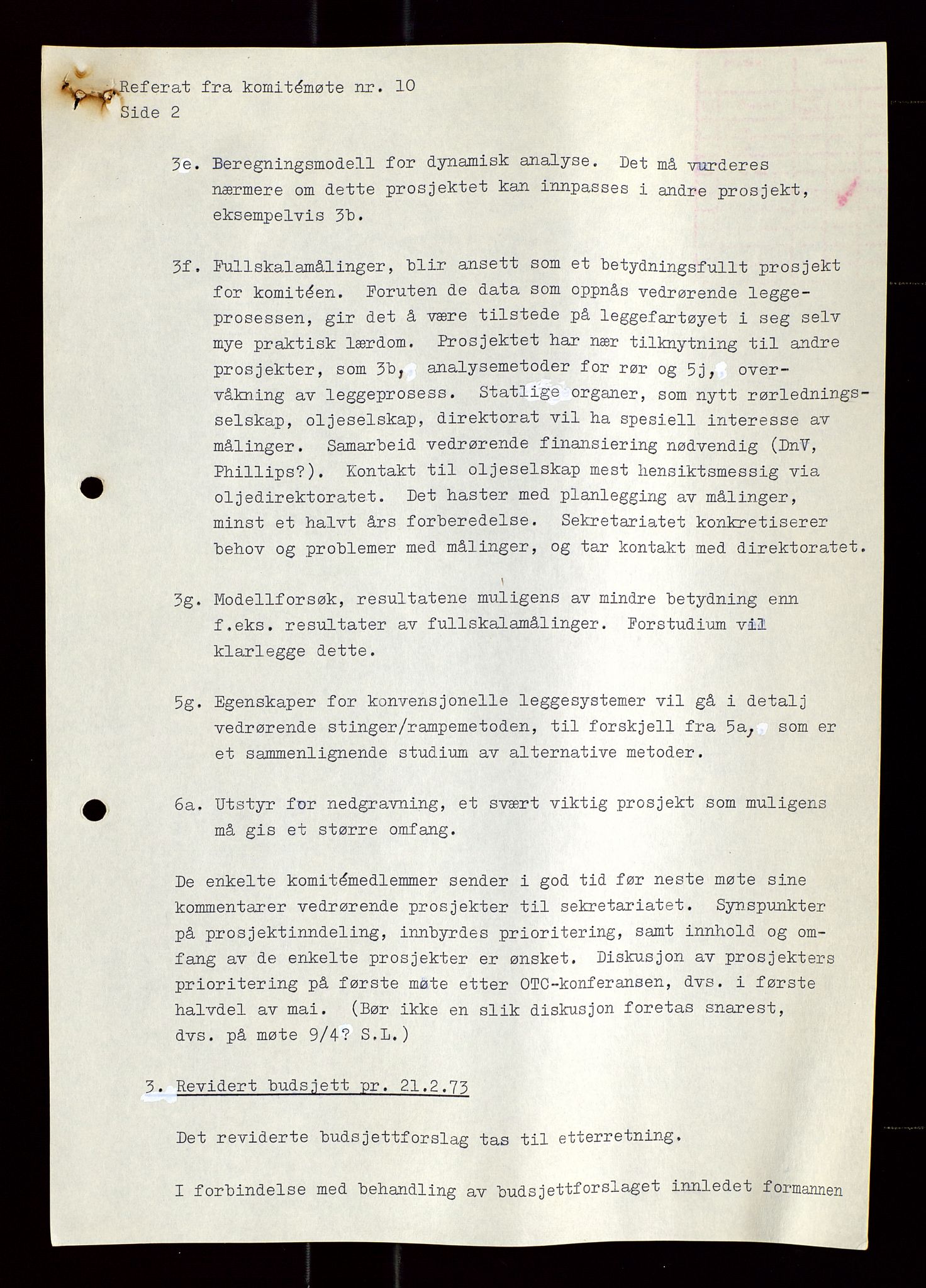 Industridepartementet, Oljekontoret, AV/SAST-A-101348/Di/L0004: DWP, møter, komite`møter, 761 forskning/teknologi, 1972-1975, p. 197