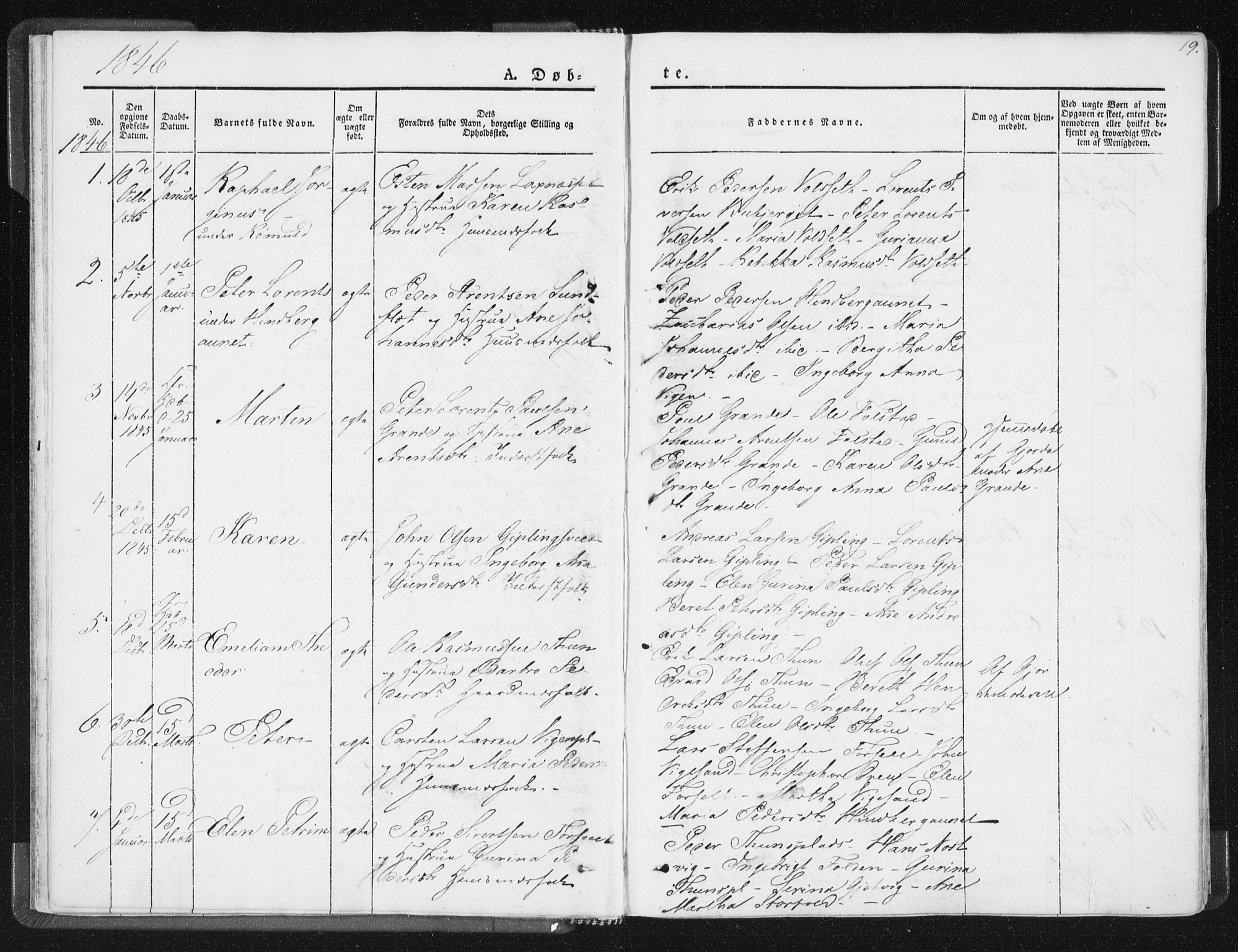 Ministerialprotokoller, klokkerbøker og fødselsregistre - Nord-Trøndelag, AV/SAT-A-1458/744/L0418: Parish register (official) no. 744A02, 1843-1866, p. 19