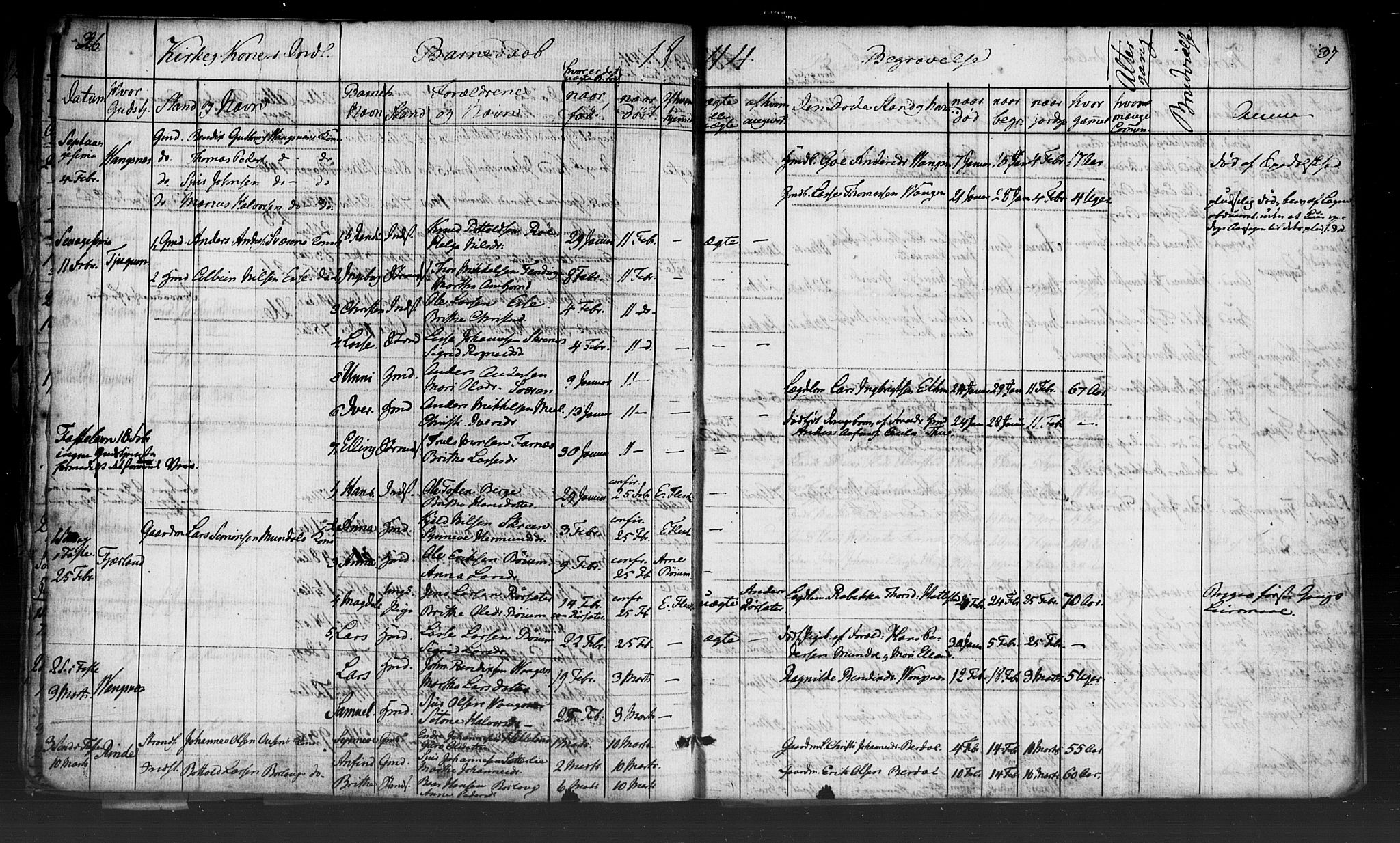 Leikanger sokneprestembete, AV/SAB-A-81001: Curate's parish register no. A 2, 1840-1847, p. 36-37