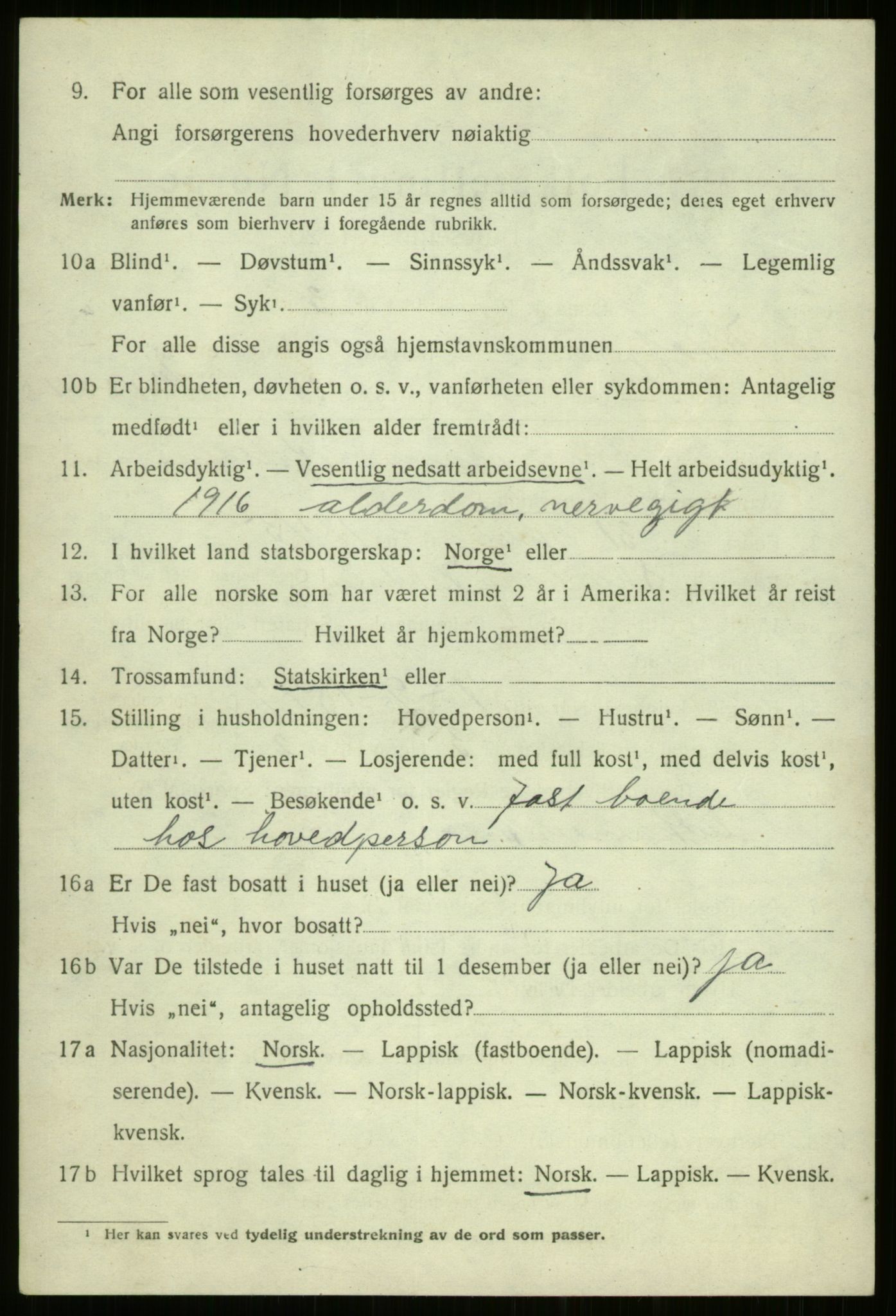 SATØ, 1920 census for Kvæfjord, 1920, p. 3128