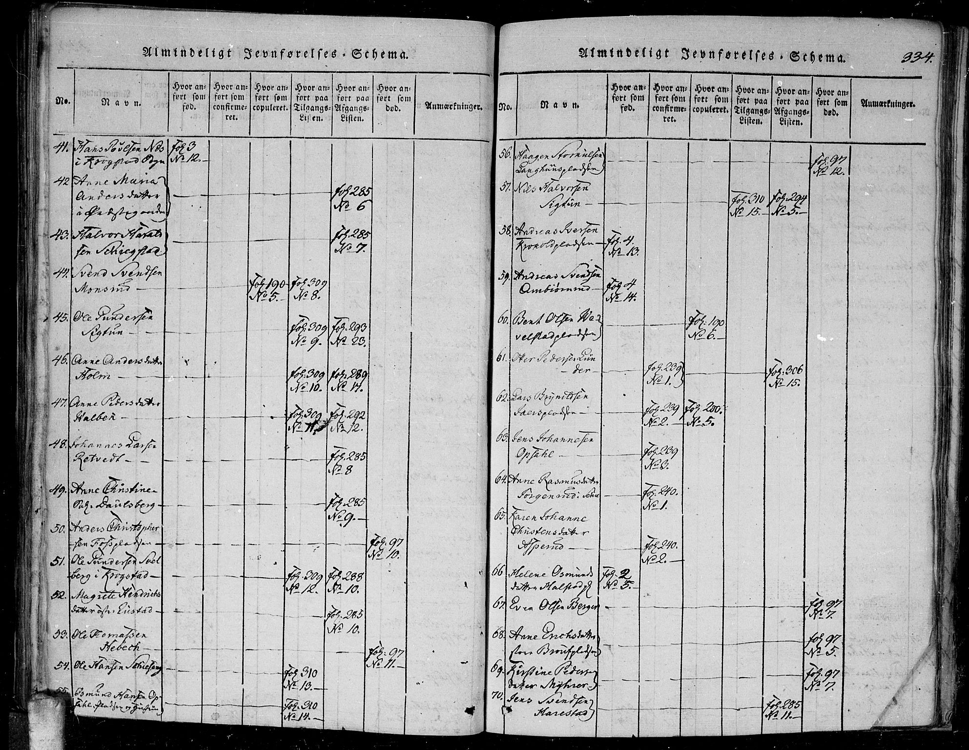 Kråkstad prestekontor Kirkebøker, AV/SAO-A-10125a/F/Fa/L0003: Parish register (official) no. I 3, 1813-1824, p. 334