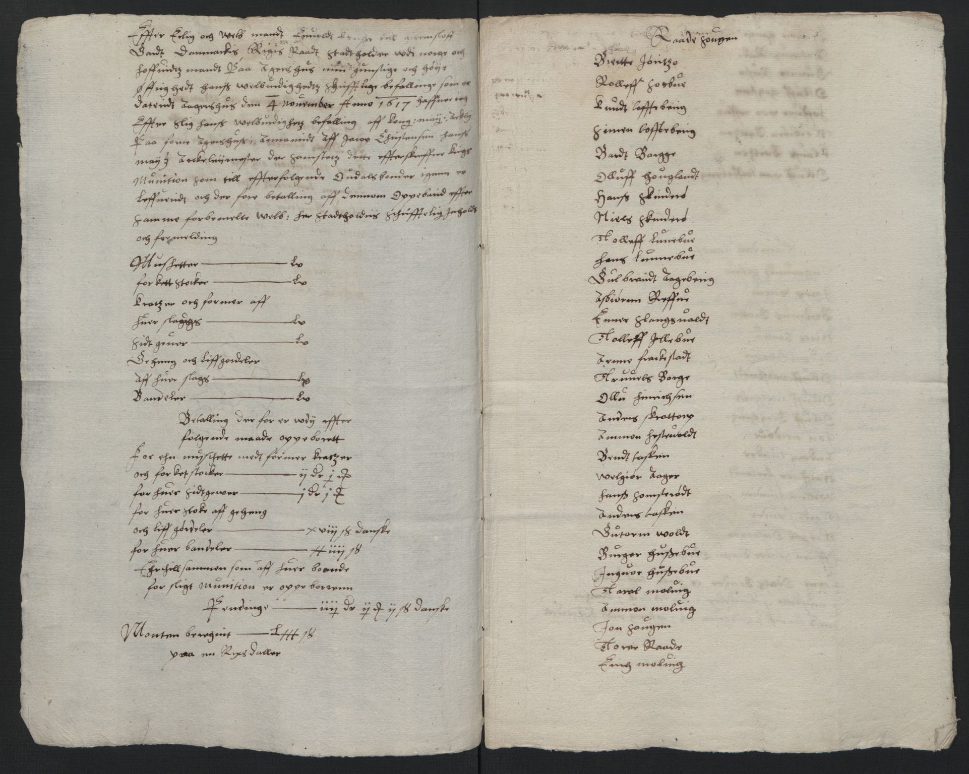Rentekammeret inntil 1814, Reviderte regnskaper, Lensregnskaper, RA/EA-5023/R/Rb/Rba/L0046: Akershus len, 1617-1618
