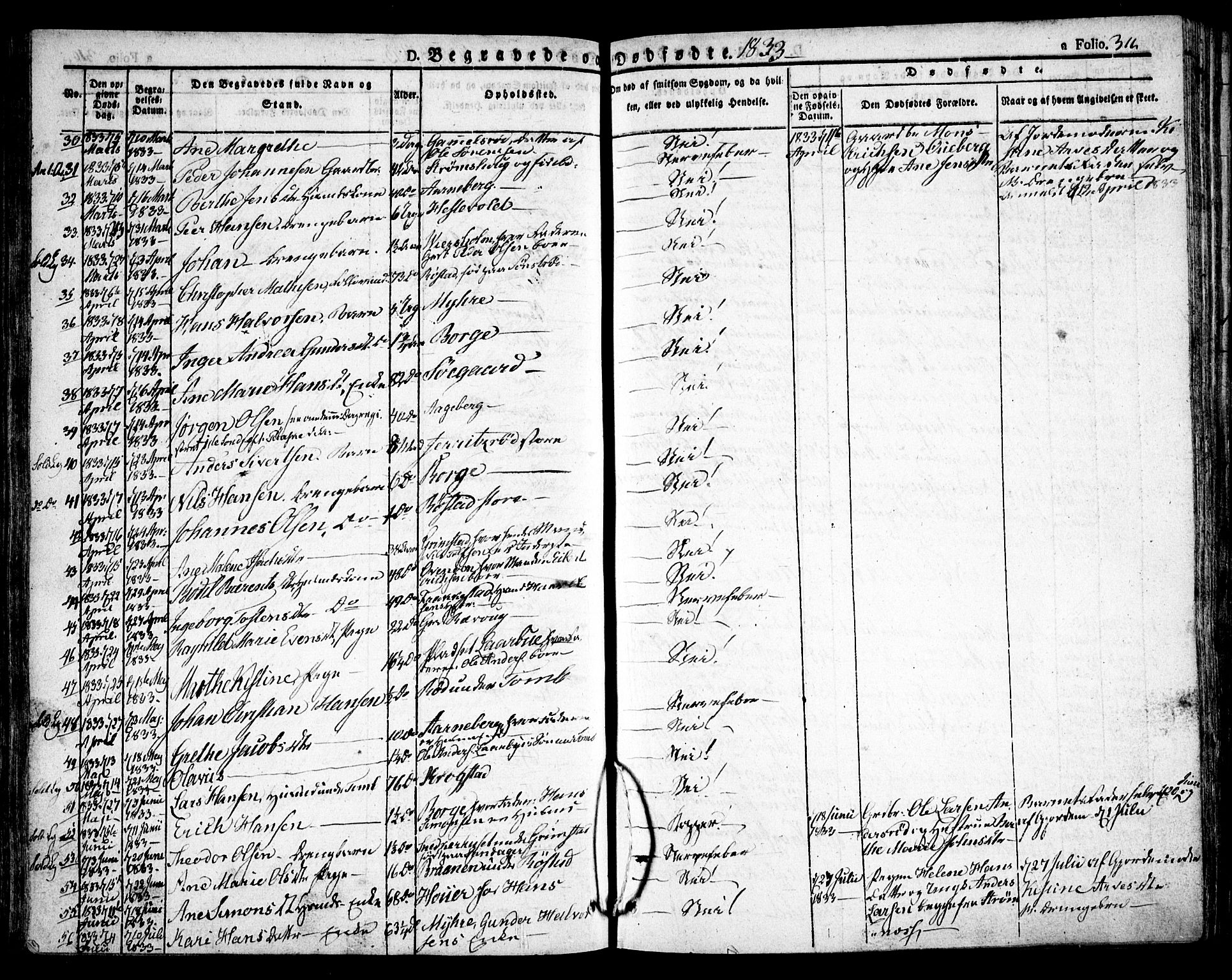 Råde prestekontor kirkebøker, SAO/A-2009/F/Fa/L0005: Parish register (official) no. 5, 1830-1853, p. 311