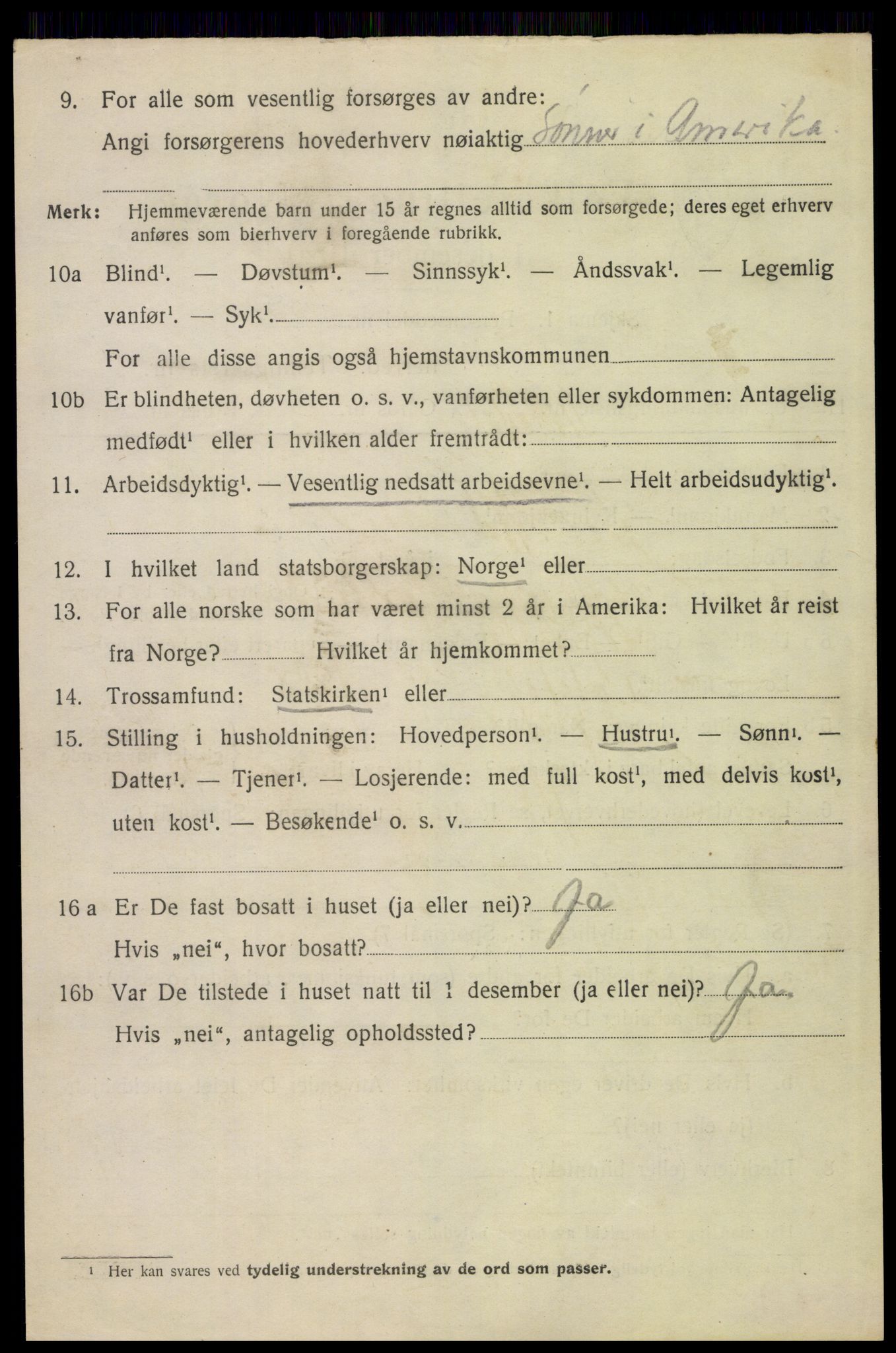 SAH, 1920 census for Hof, 1920, p. 2506