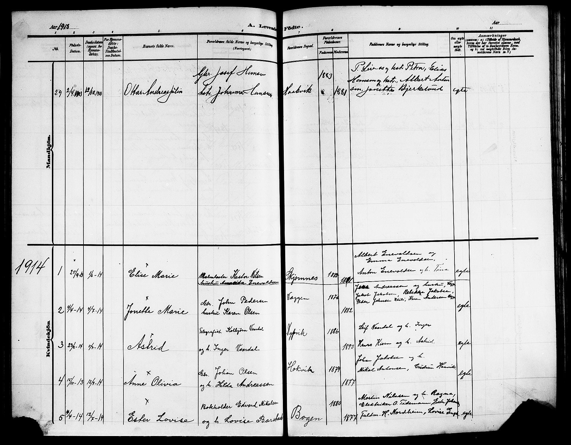 Ministerialprotokoller, klokkerbøker og fødselsregistre - Nordland, SAT/A-1459/866/L0954: Parish register (copy) no. 866C03, 1905-1923