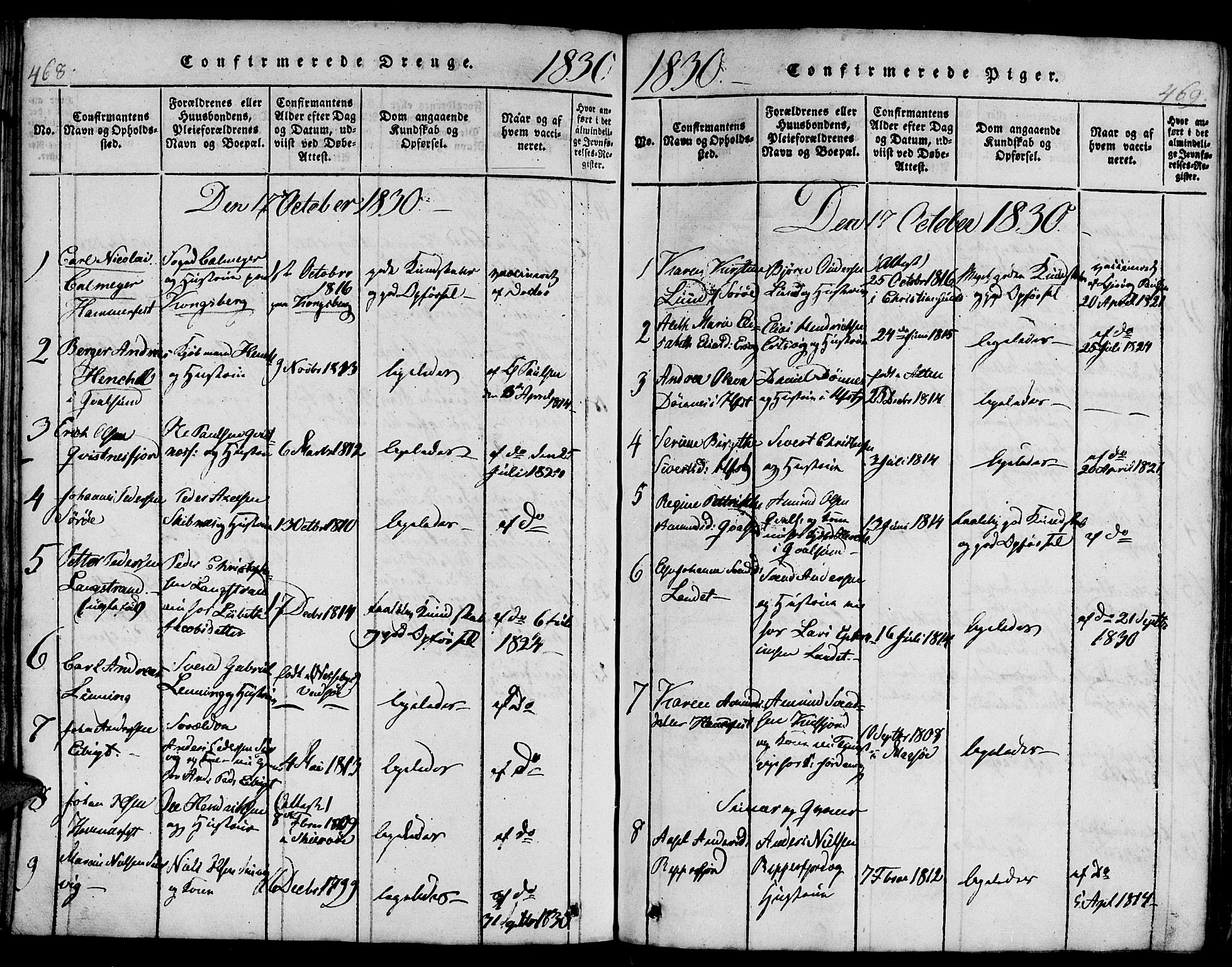 Hammerfest sokneprestkontor, SATØ/S-1347/H/Hb/L0001.klokk: Parish register (copy) no. 1, 1822-1850, p. 468-469