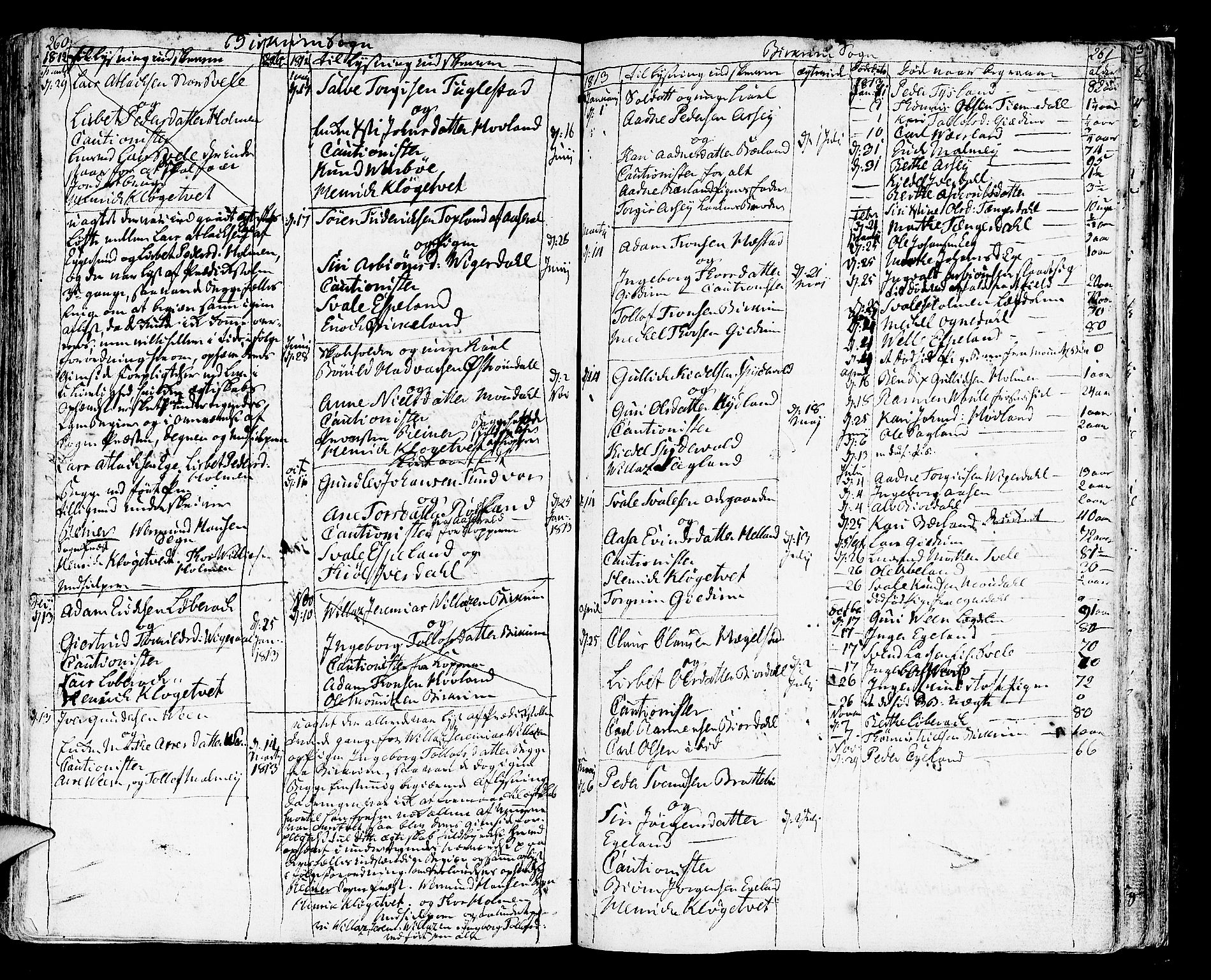 Helleland sokneprestkontor, SAST/A-101810: Parish register (official) no. A 3 /2, 1791-1817, p. 260-261