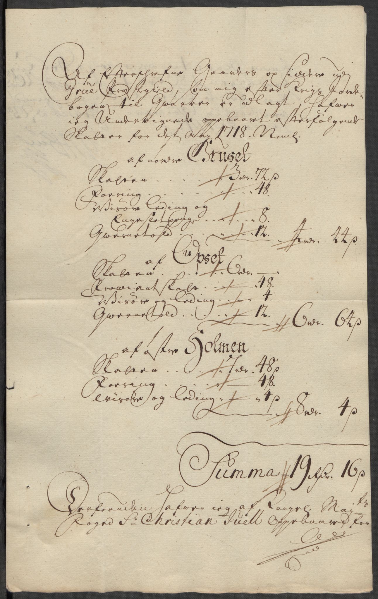 Rentekammeret inntil 1814, Reviderte regnskaper, Fogderegnskap, RA/EA-4092/R13/L0857: Fogderegnskap Solør, Odal og Østerdal, 1718, p. 277