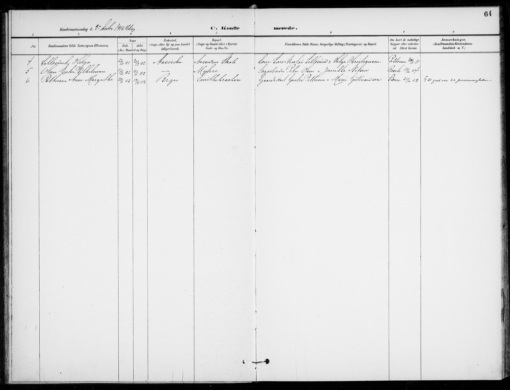 Åssiden kirkebøker, AV/SAKO-A-251/F/Fa/L0002: Parish register (official) no. 2, 1896-1916, p. 64