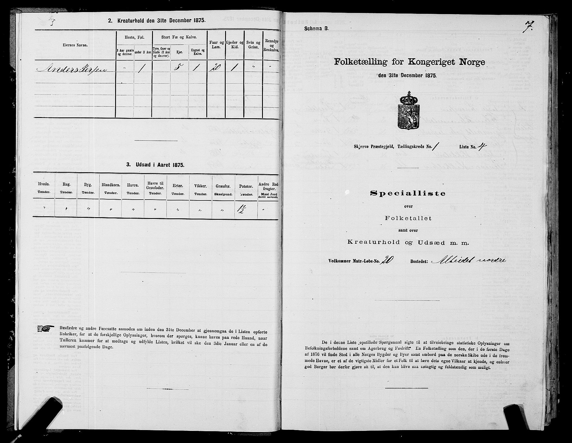 SATØ, 1875 census for 1941P Skjervøy, 1875, p. 1007