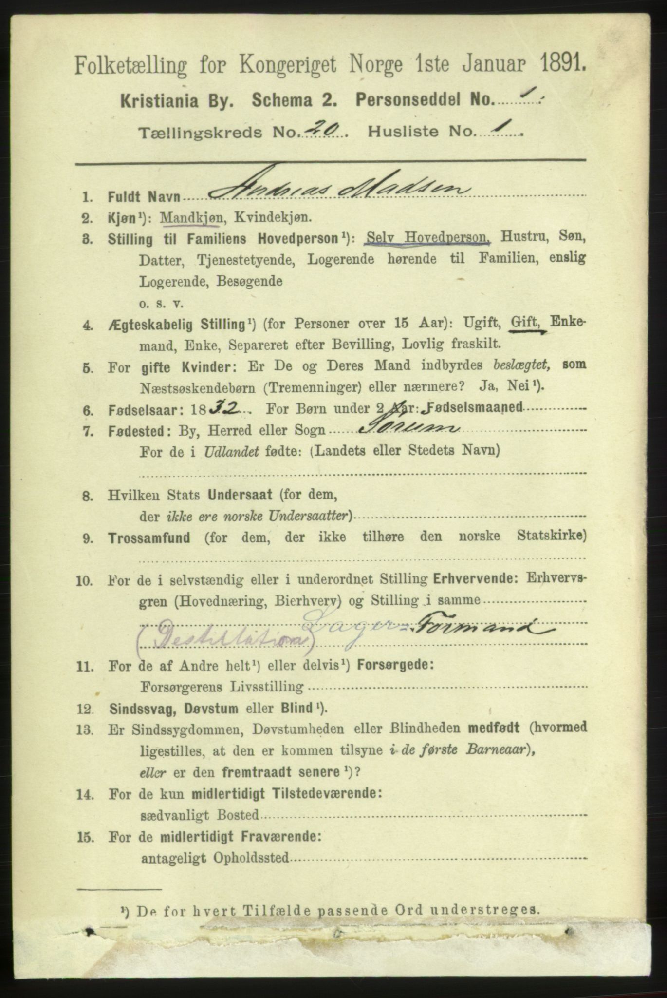 RA, 1891 census for 0301 Kristiania, 1891, p. 9847