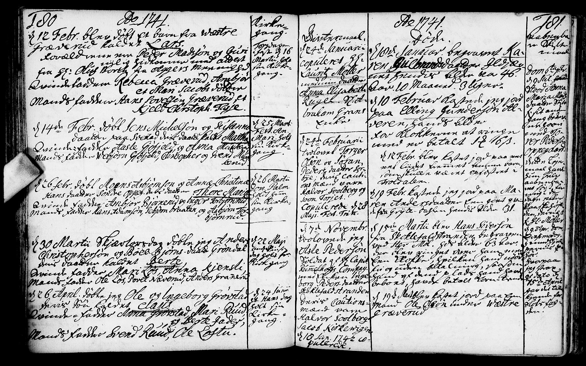 Nesodden prestekontor Kirkebøker, AV/SAO-A-10013/F/Fa/L0001: Parish register (official) no. I 1, 1709-1750, p. 180-181