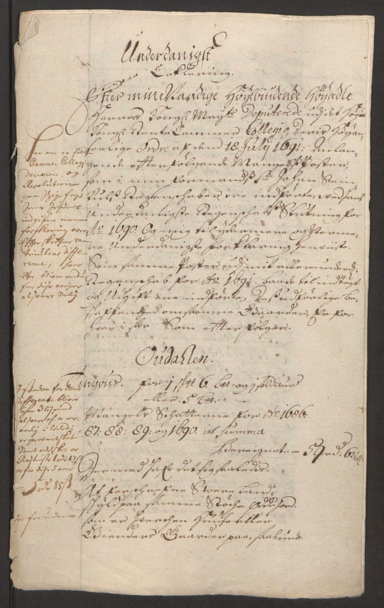 Rentekammeret inntil 1814, Reviderte regnskaper, Fogderegnskap, RA/EA-4092/R13/L0830: Fogderegnskap Solør, Odal og Østerdal, 1692, p. 440