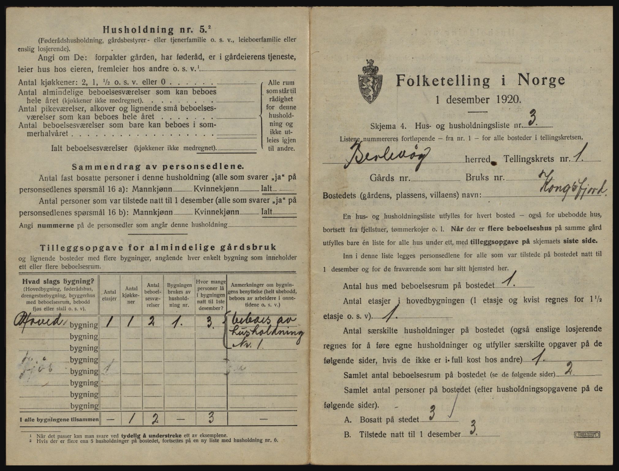 SATØ, 1920 census for Berlevåg, 1920, p. 26