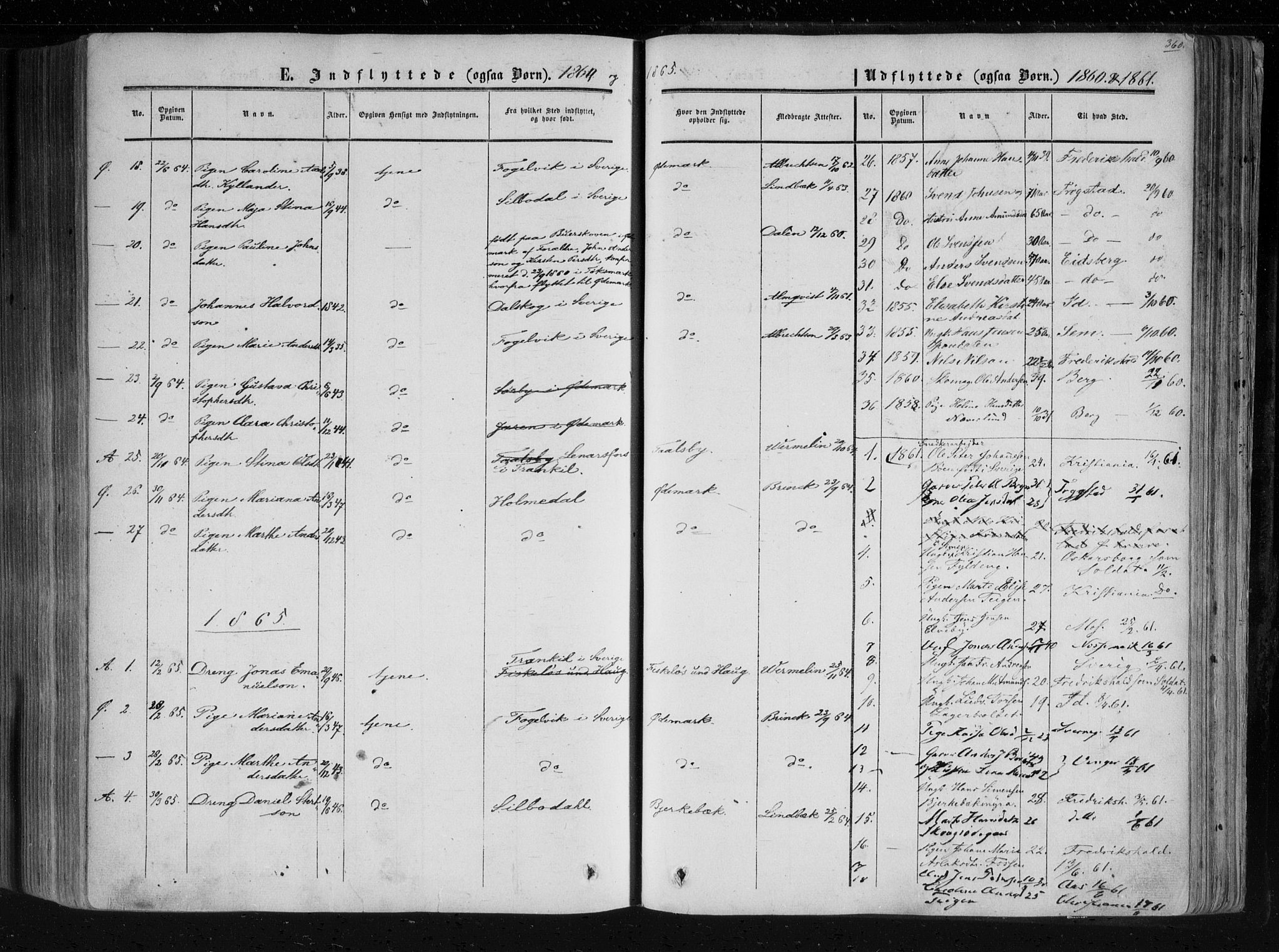 Aremark prestekontor Kirkebøker, SAO/A-10899/F/Fc/L0003: Parish register (official) no. III 3, 1850-1865, p. 360