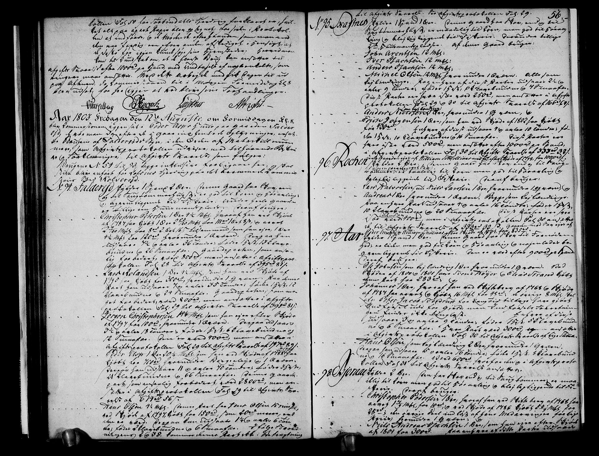 Rentekammeret inntil 1814, Realistisk ordnet avdeling, RA/EA-4070/N/Ne/Nea/L0153: Namdalen fogderi. Deliberasjonsprotokoll, 1803, p. 57